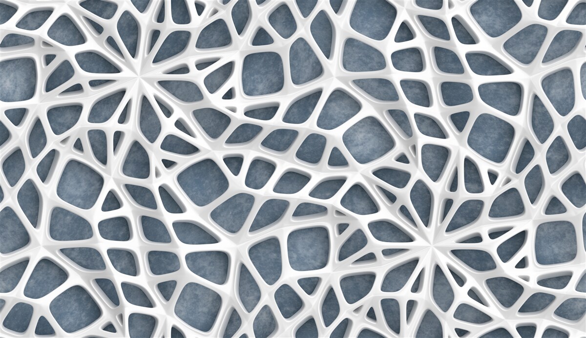 Fotobehang wit kant op blauwe achtergrond