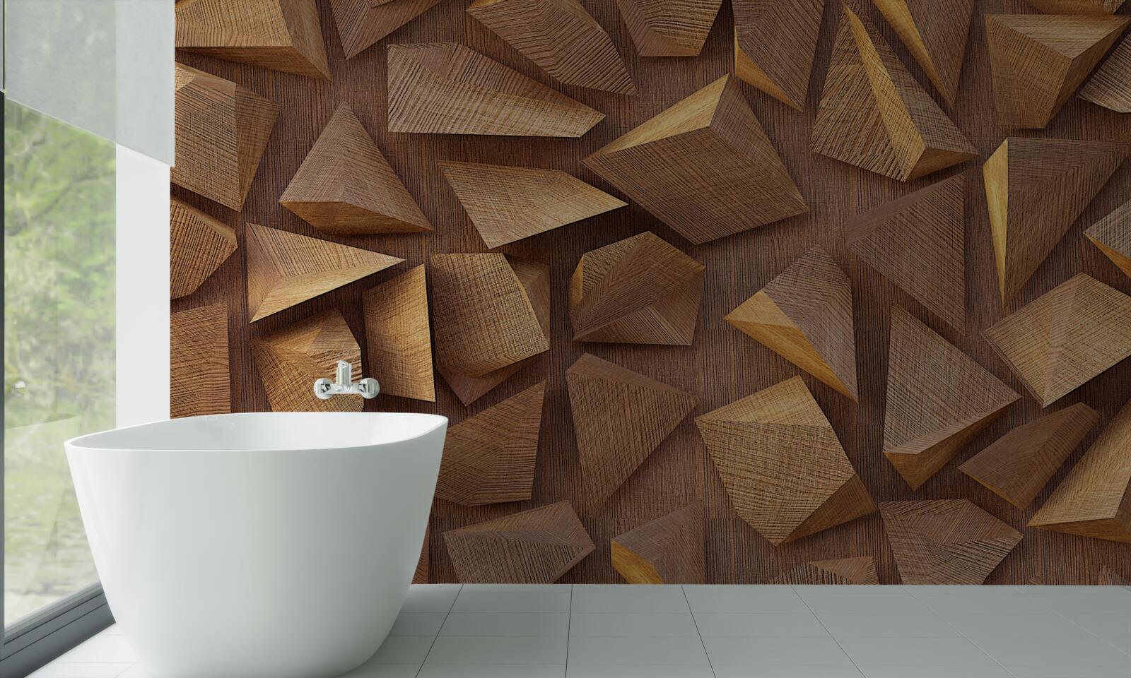 Fotobehang diverse stukken hout