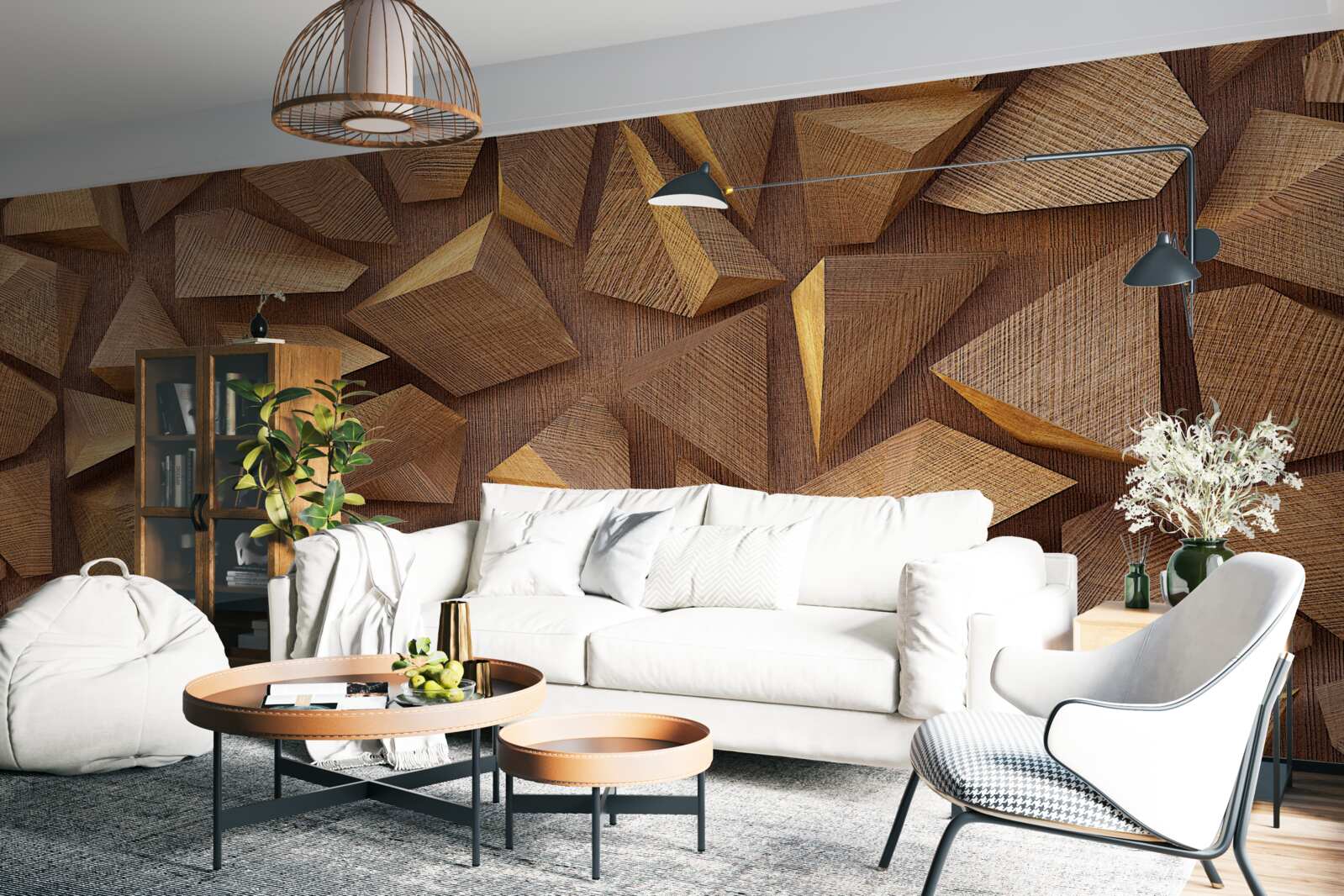 Fotobehang diverse stukken hout