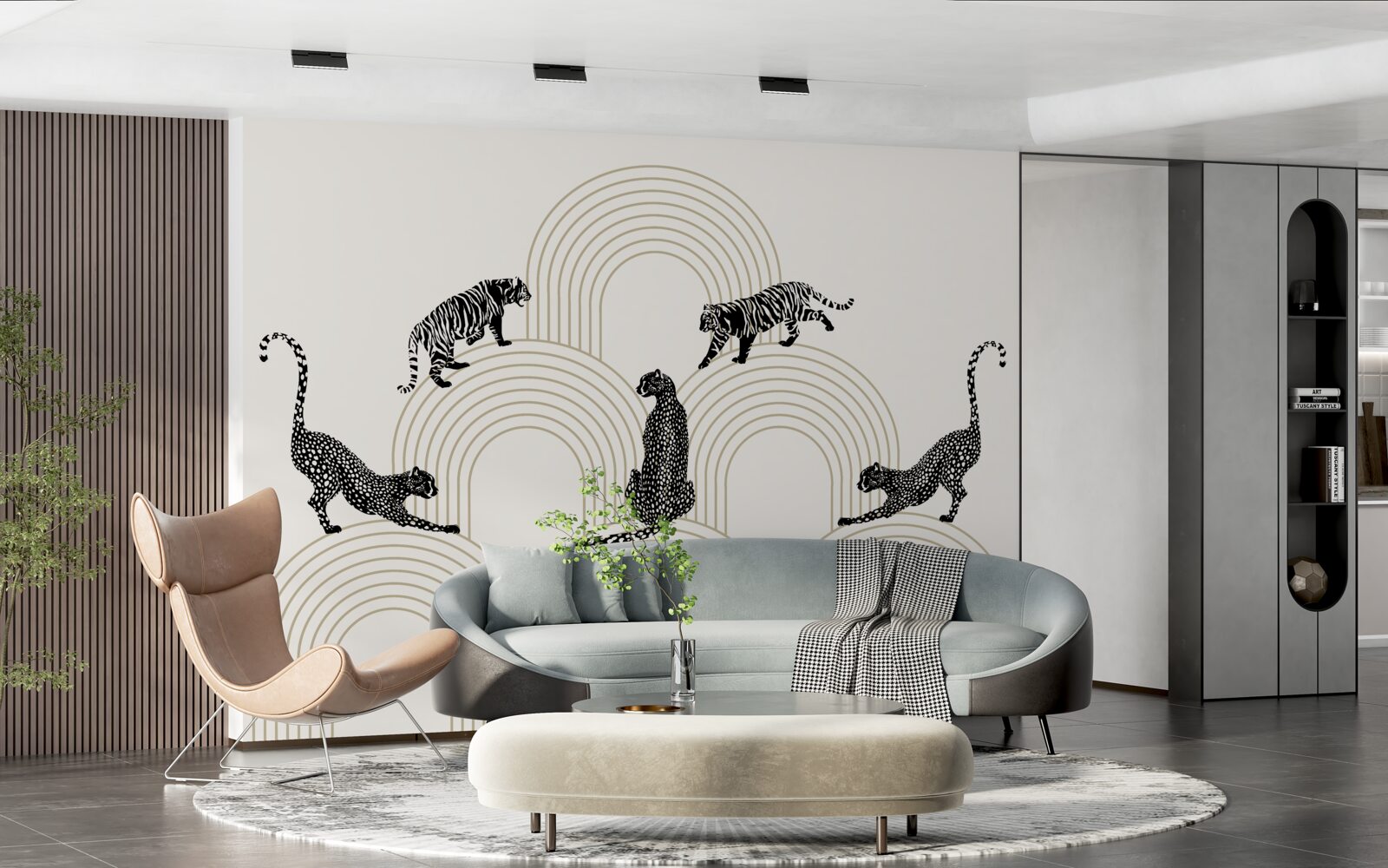 Fotobehang tijgers en panters in de hooglanden