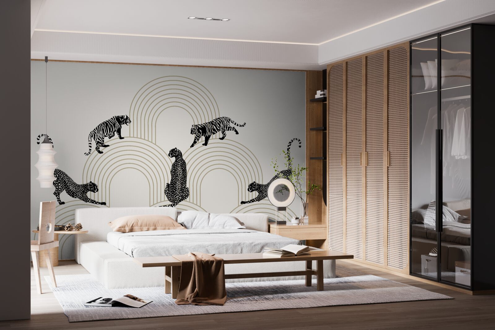 Fotobehang tijgers en panters in de hooglanden