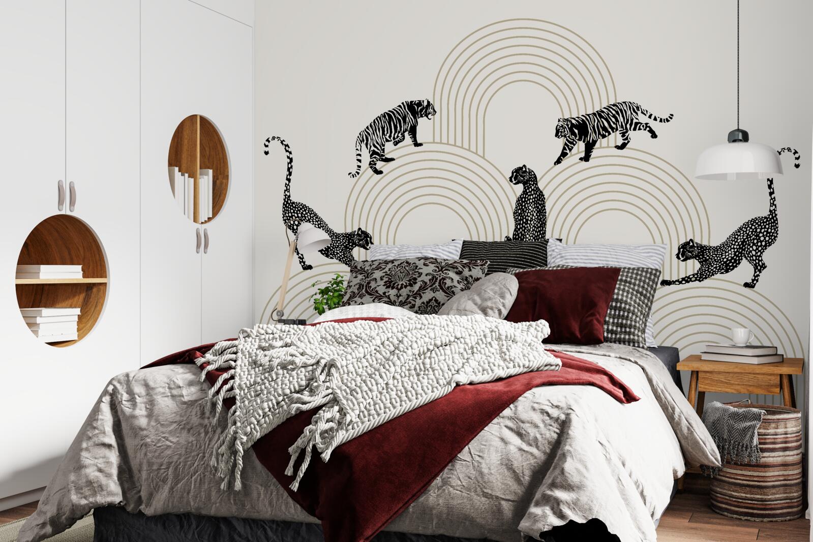 Fotobehang tijgers en panters in de hooglanden