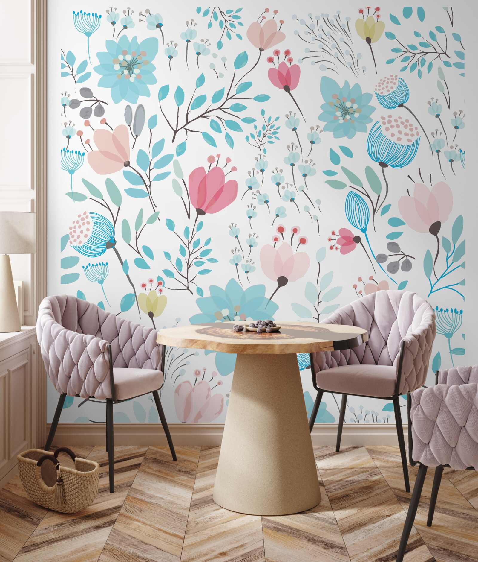 Fotobehang combinatie van rijke blauwe kleuren