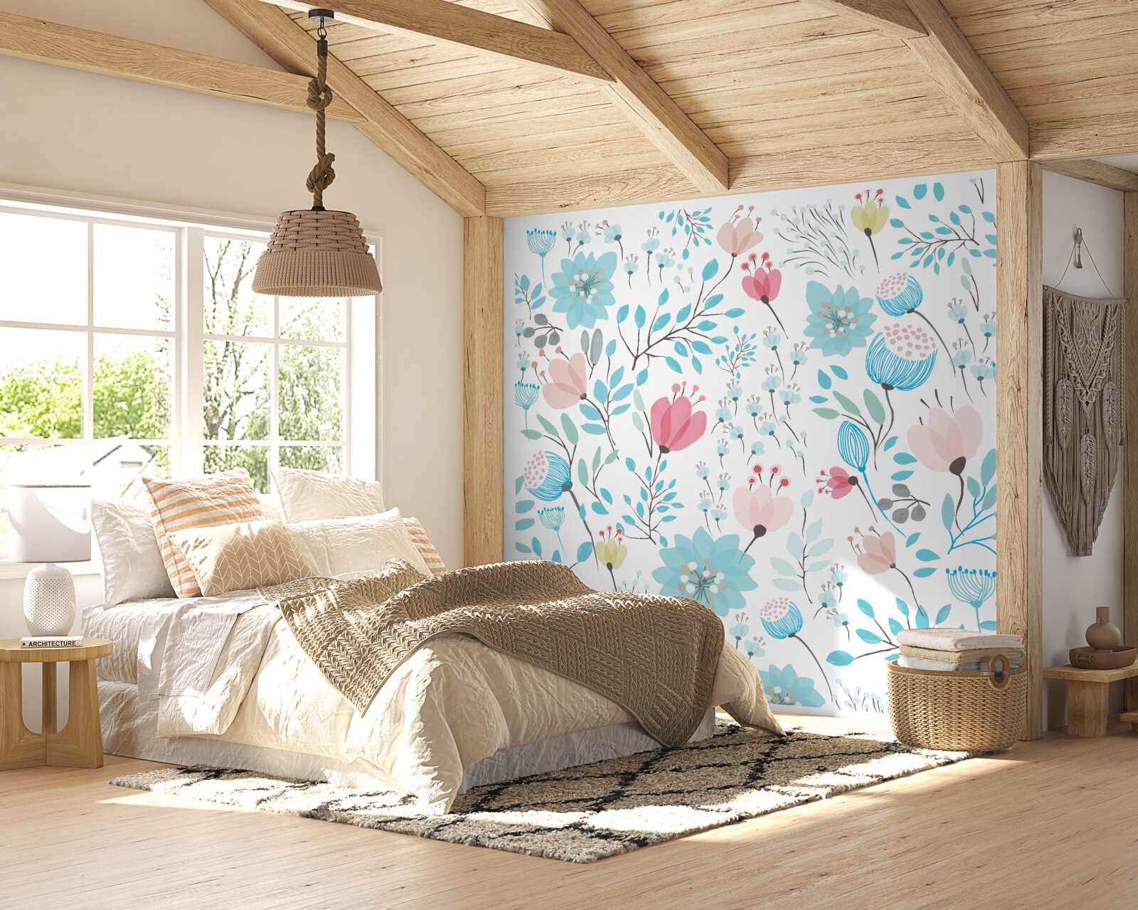 Fotobehang combinatie van rijke blauwe kleuren