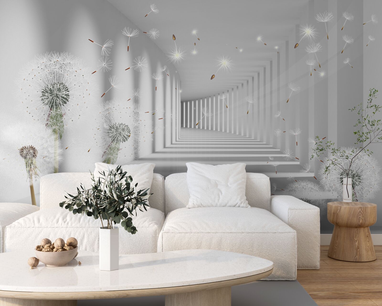 Fotobehang een eindeloze tunnel bezaaid met miljoenpoten