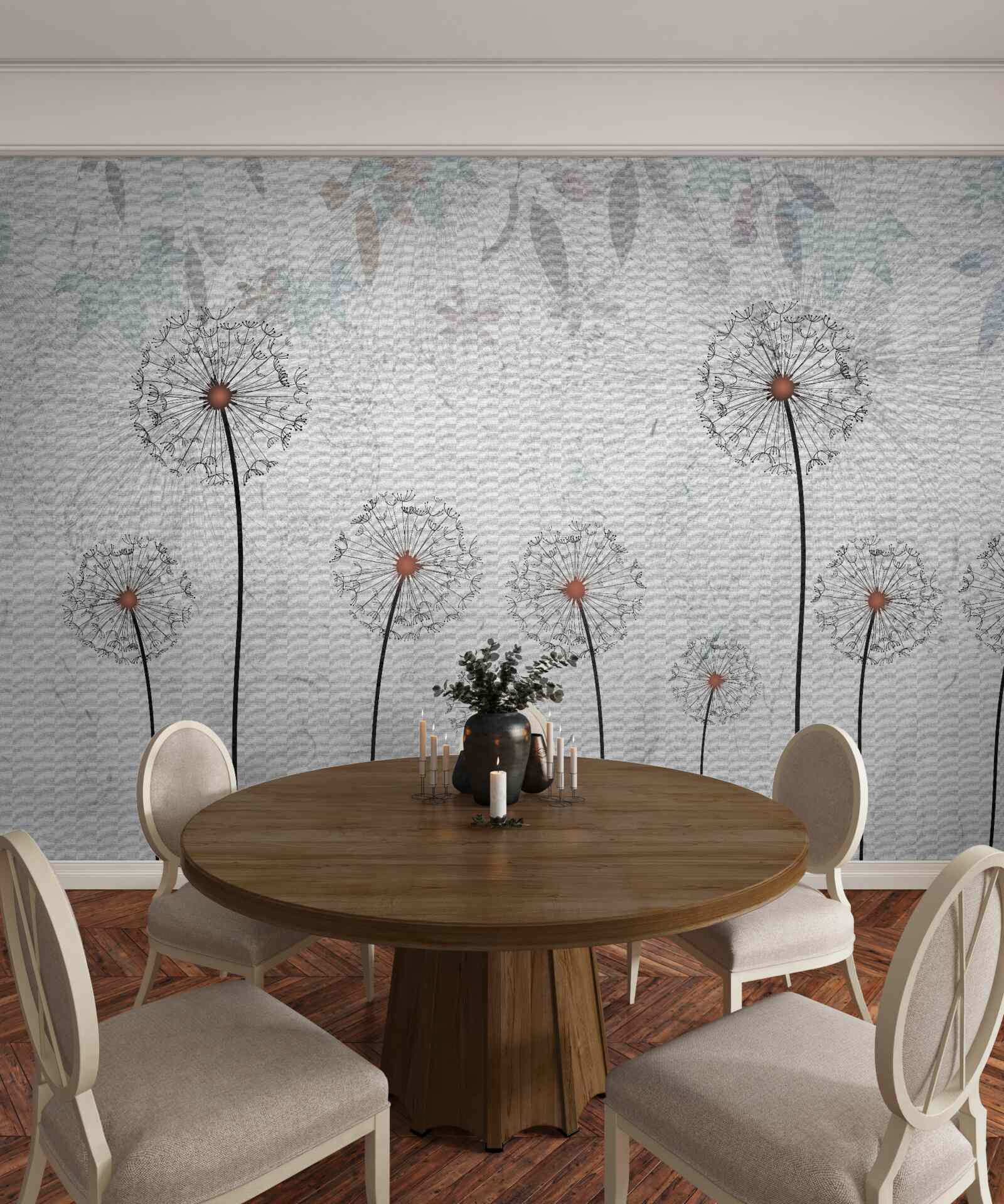 Fotobehang ronde miljoenpoten zijn slank