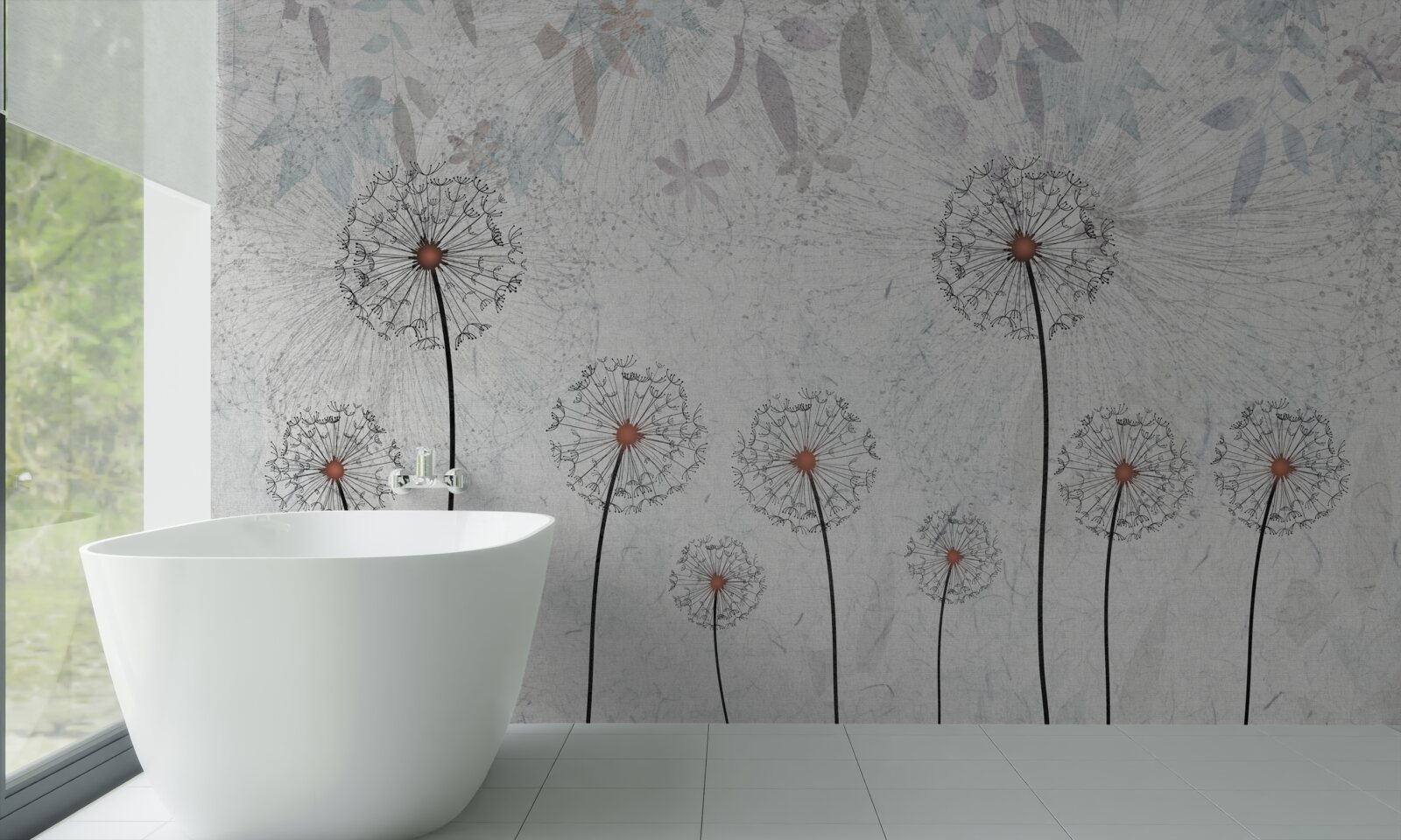 Fotobehang ronde miljoenpoten zijn slank