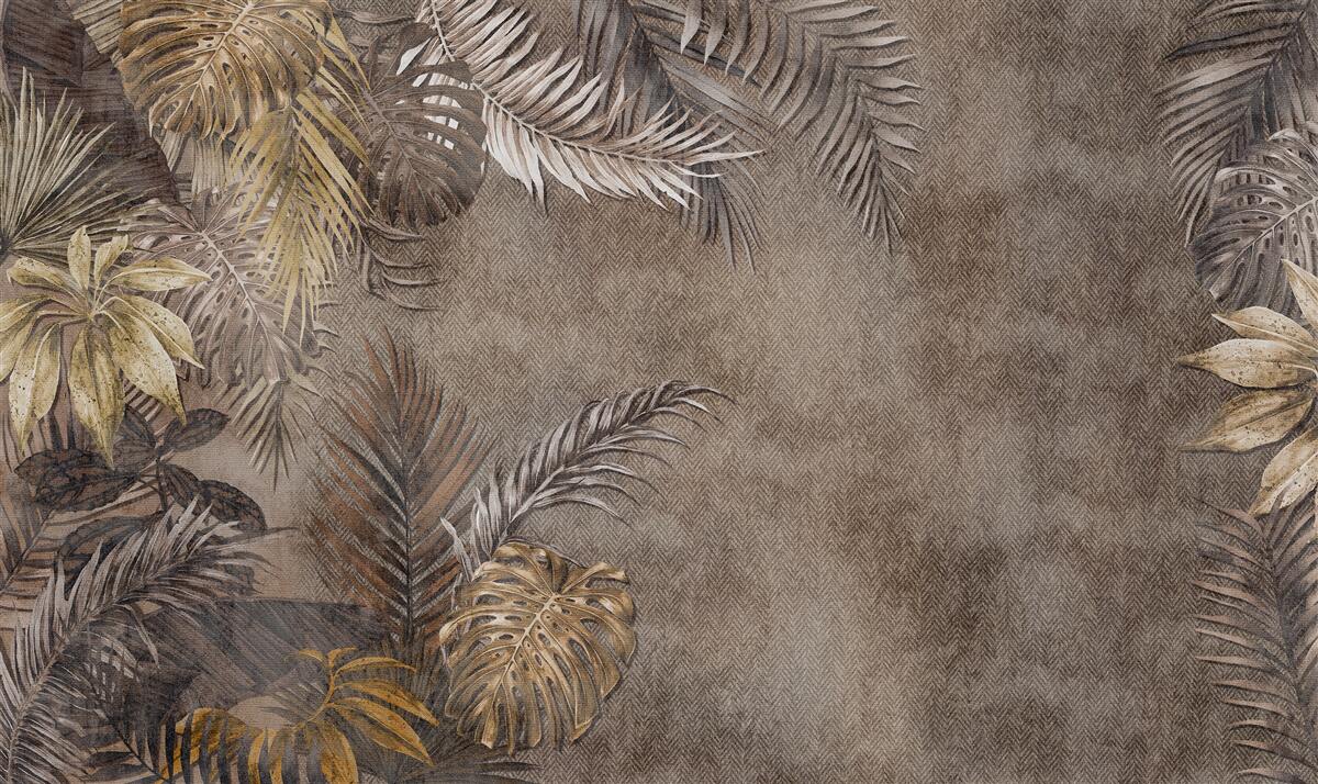 Fotobehang nachtelijke tropen onder het geritsel van bladeren