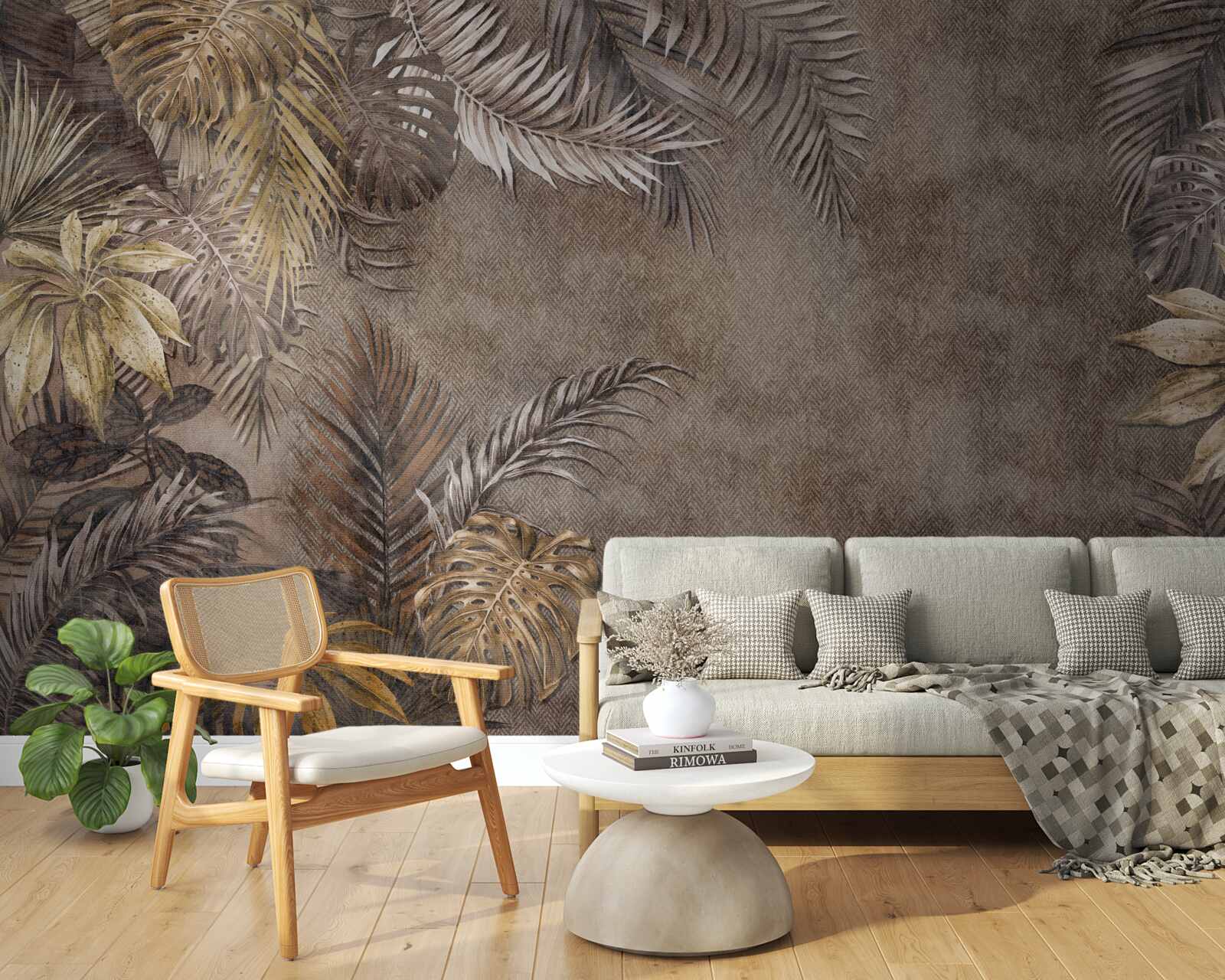 Fotobehang nachtelijke tropen onder het geritsel van bladeren