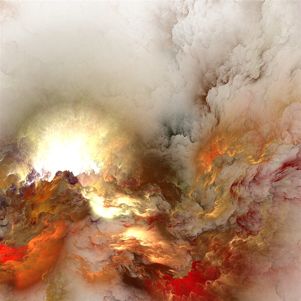 Fotobehang abstractie: lava in de regen