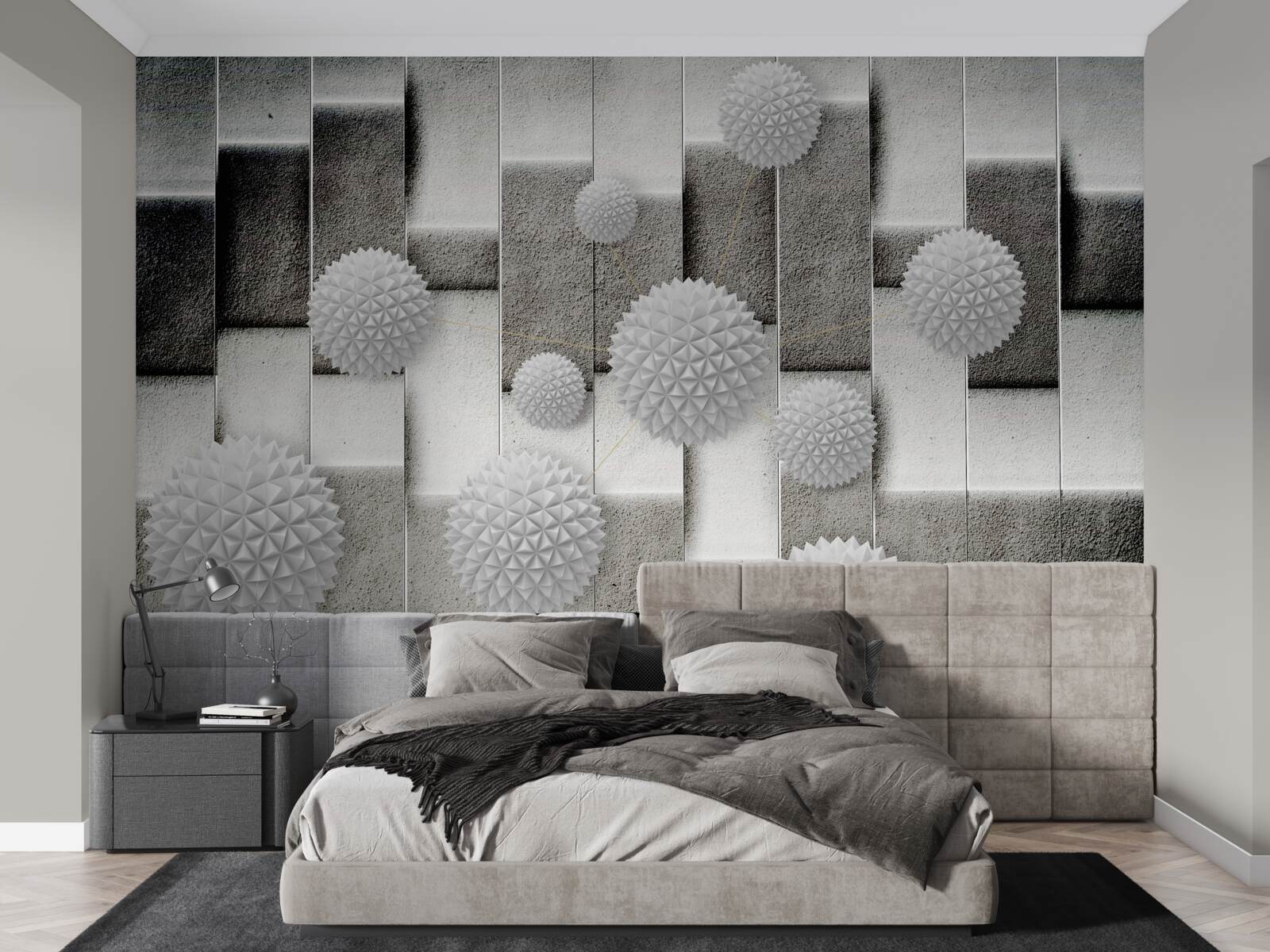 Fotobehang geometrie en puntige vormen