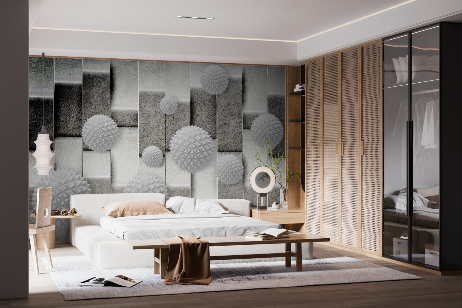 Fotobehang geometrie en puntige vormen