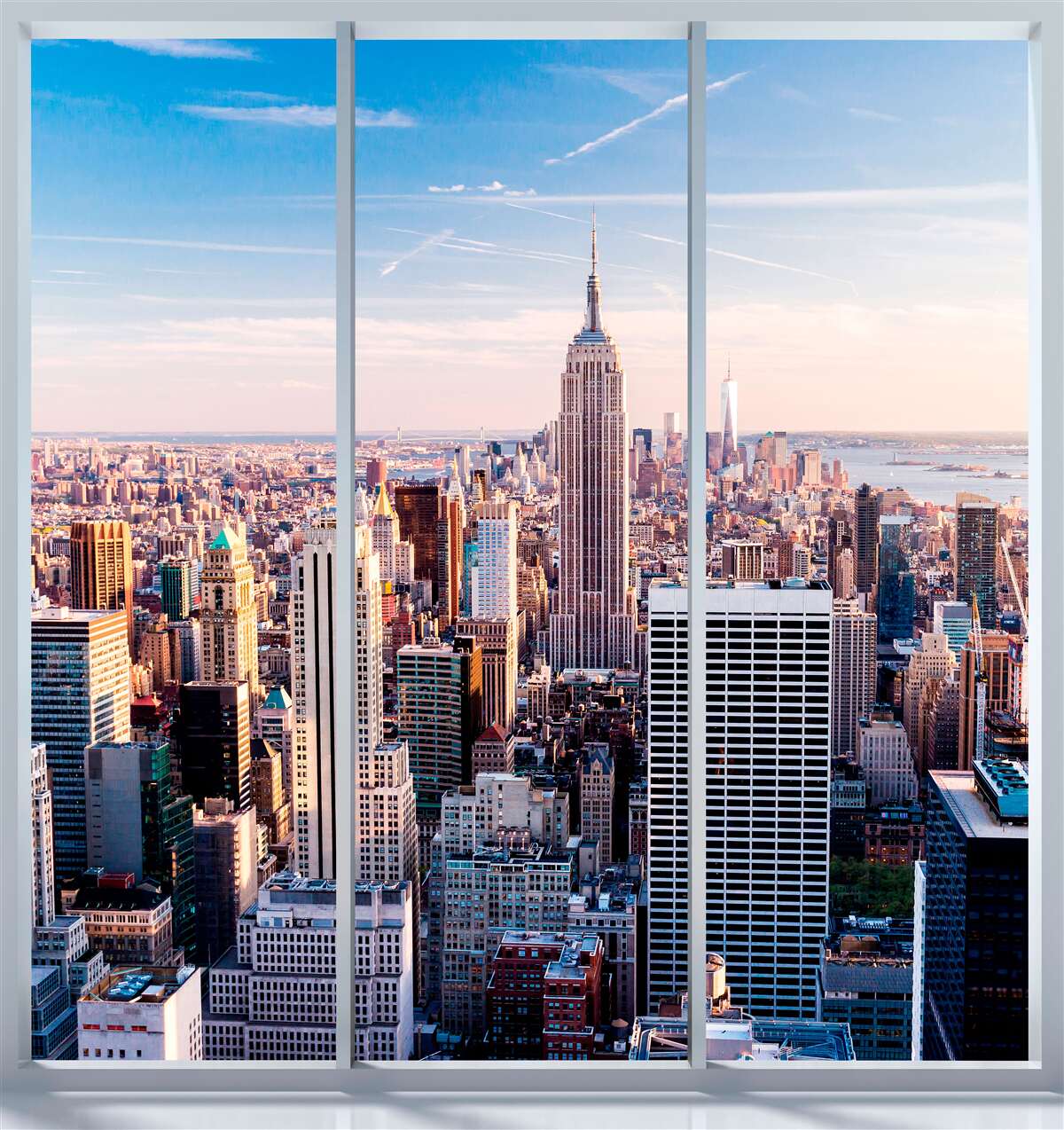 Fotobehang uitzicht op de metropool vanuit het raam