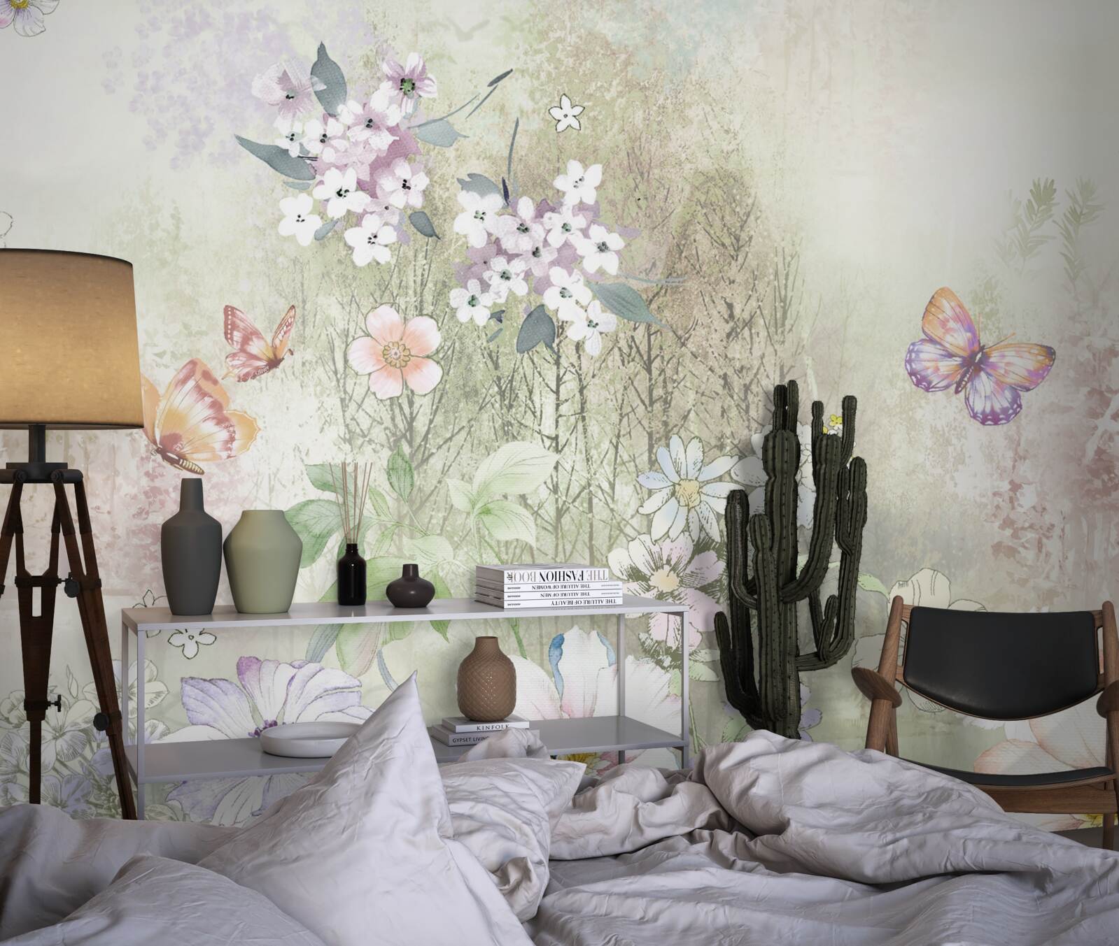 Fotobehang assortiment weidebloemen