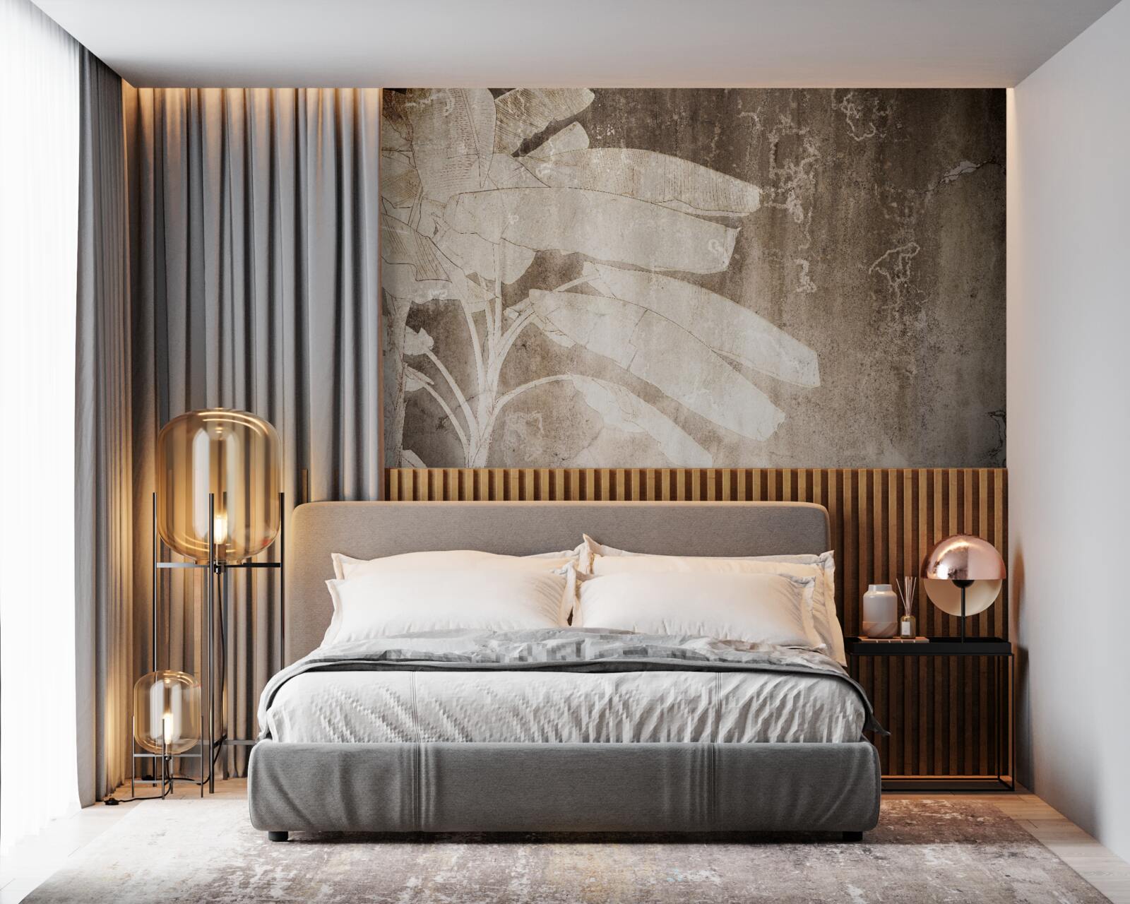 Fotobehang een eenzame boom in een abstracte stijl