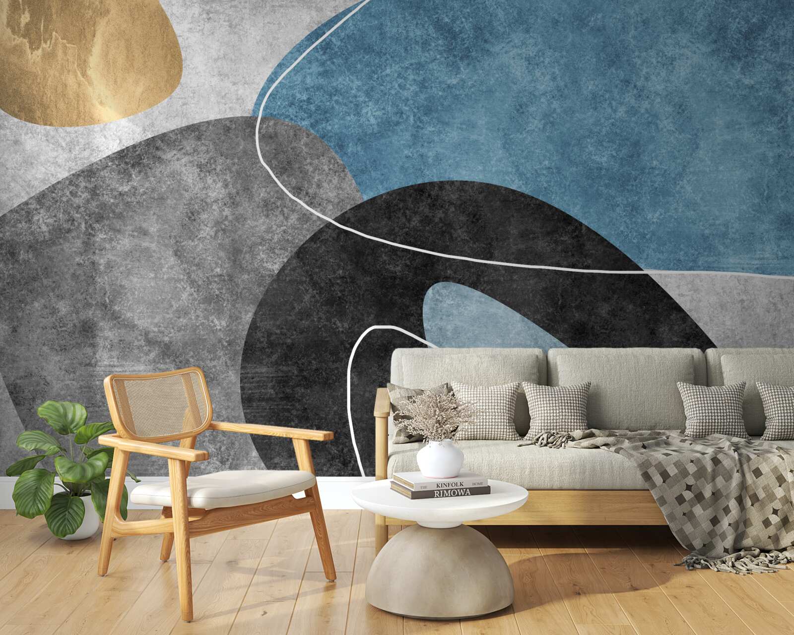 Fotobehang pasteltinten van marmer