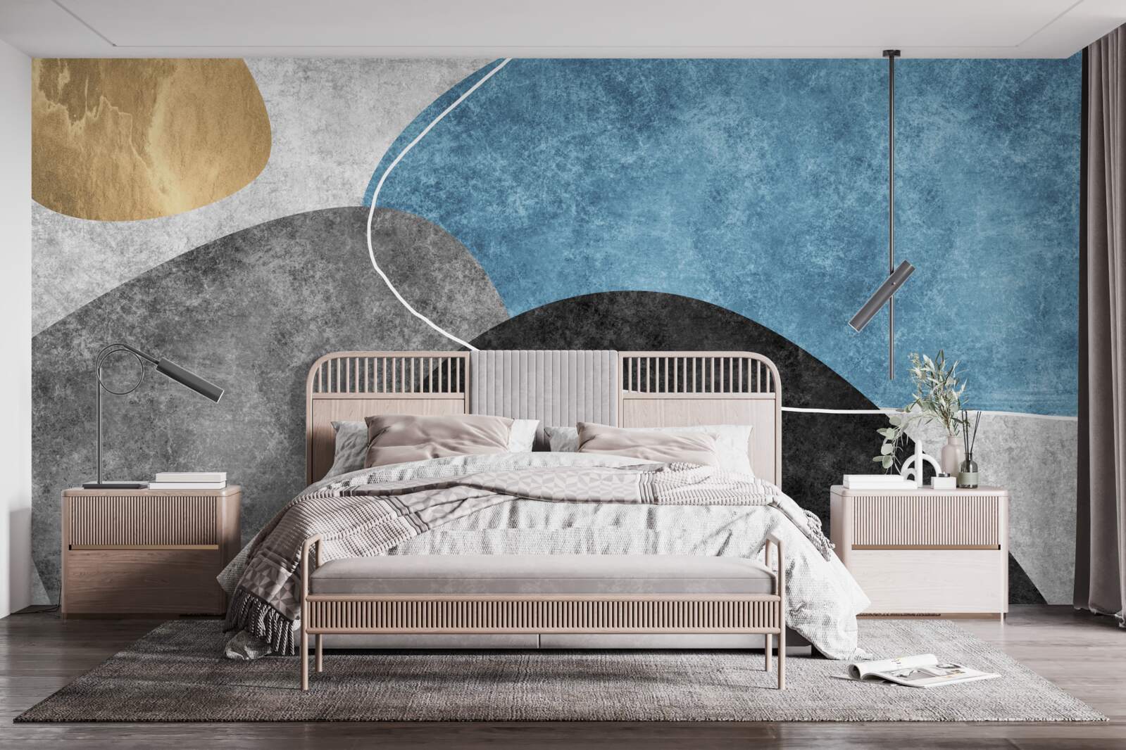 Fotobehang pasteltinten van marmer