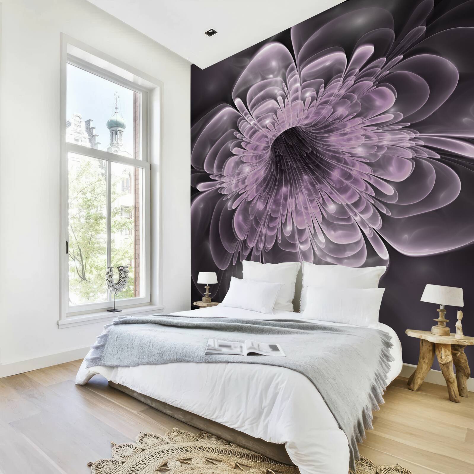 Fotobehang kristallen bloemknop