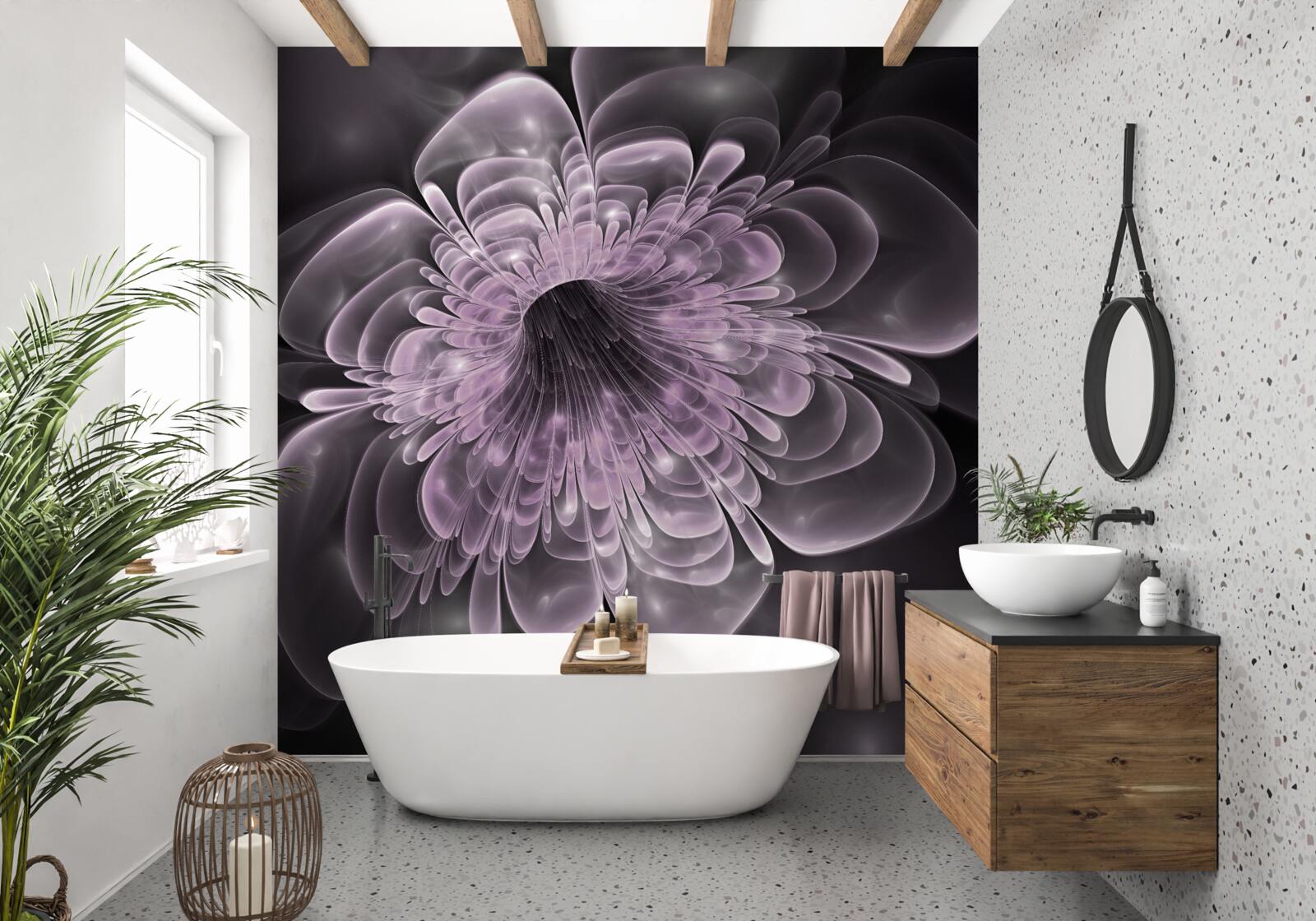 Fotobehang kristallen bloemknop