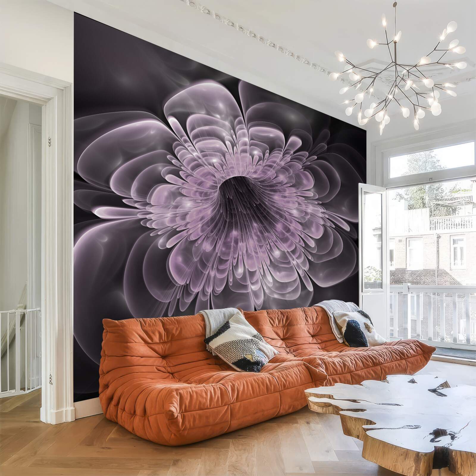 Fotobehang kristallen bloemknop