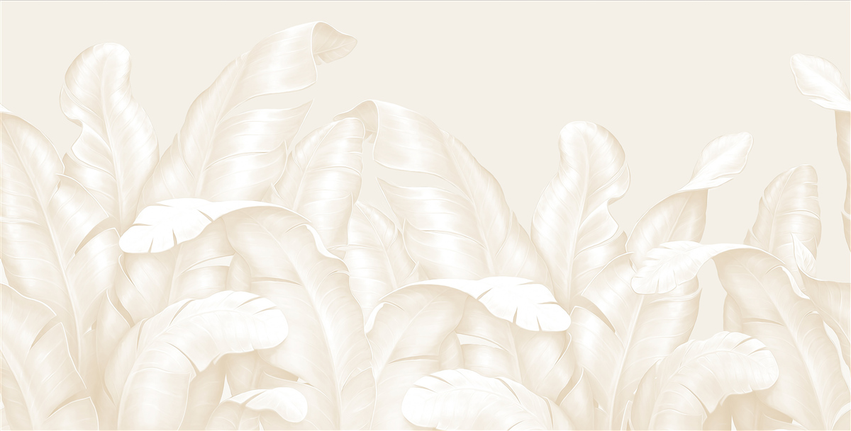 Fotobehang dichte junglebladeren met een lichte bruine tint