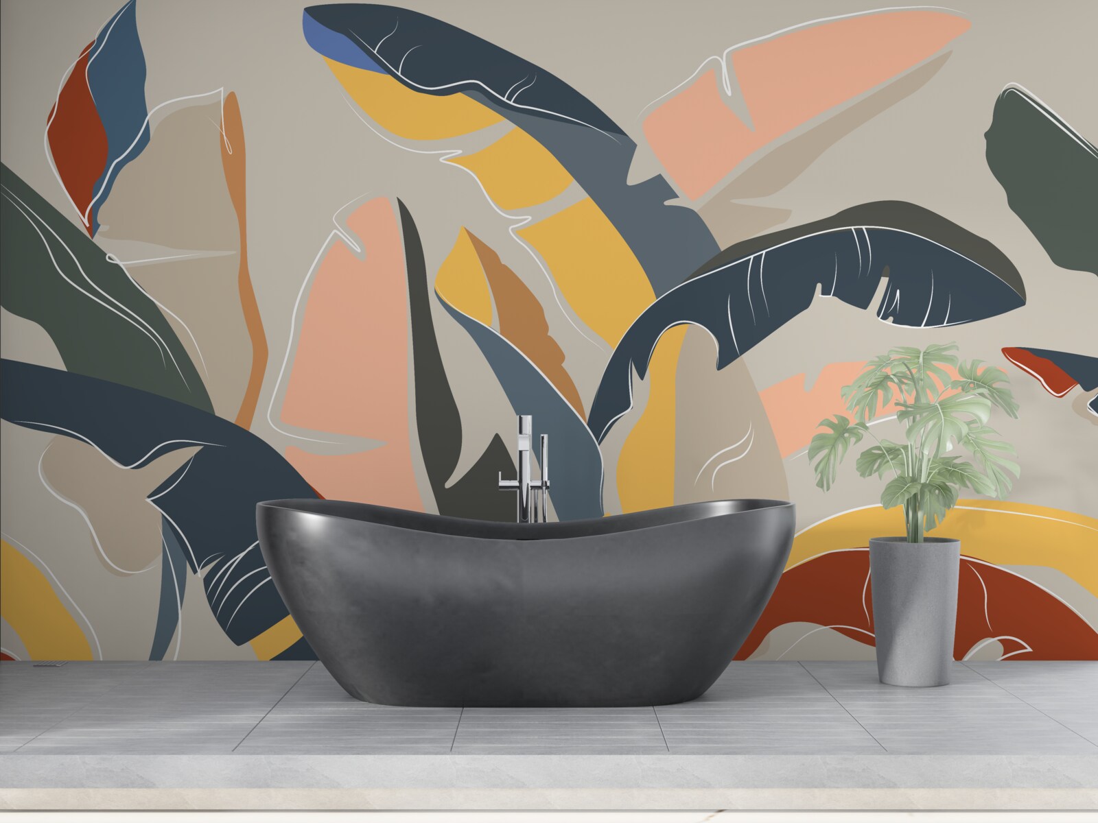 Fotobehang grote en rijke varenbladeren