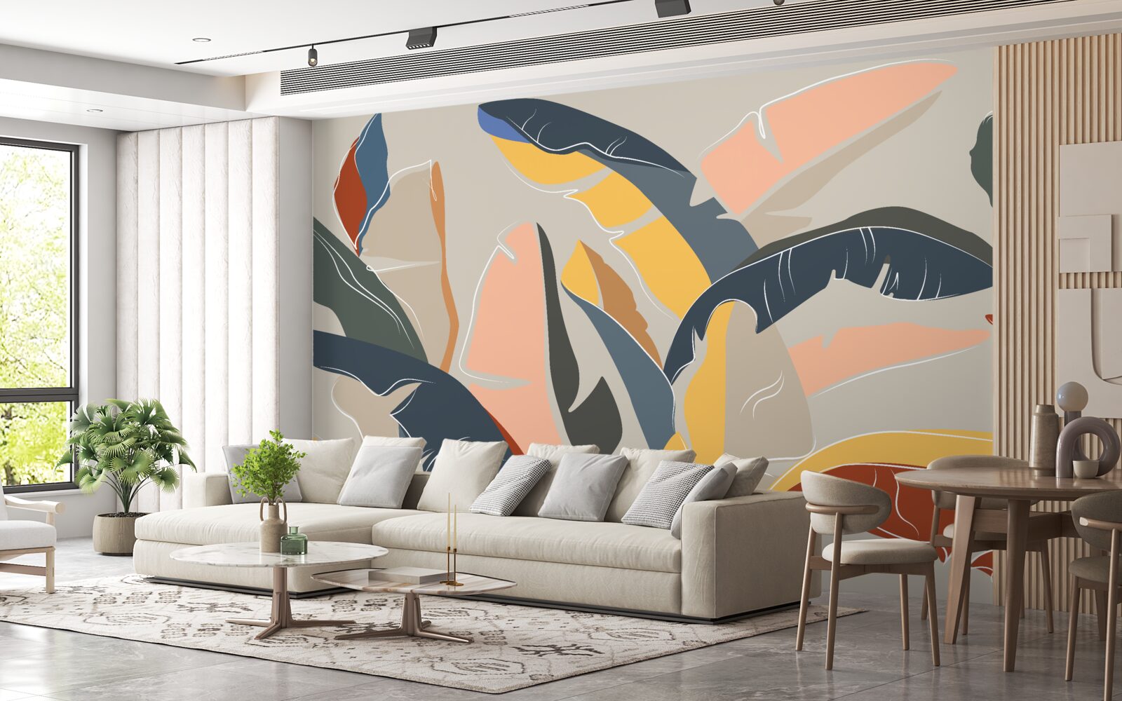 Fotobehang grote en rijke varenbladeren