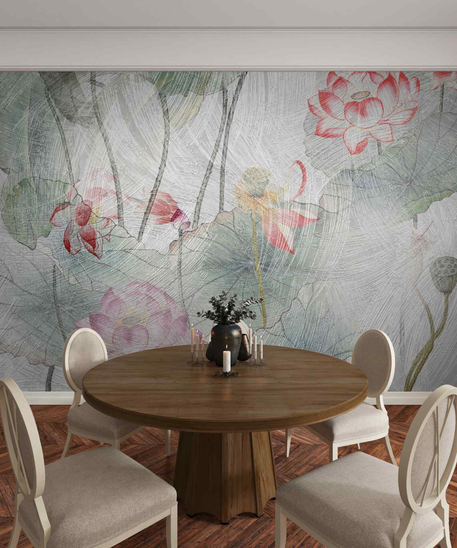 Fotobehang klaproosbloemen geschilderd in aquarel