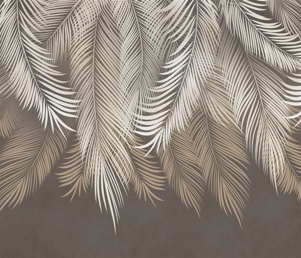 Fotobehang varenbladeren, langwerpig