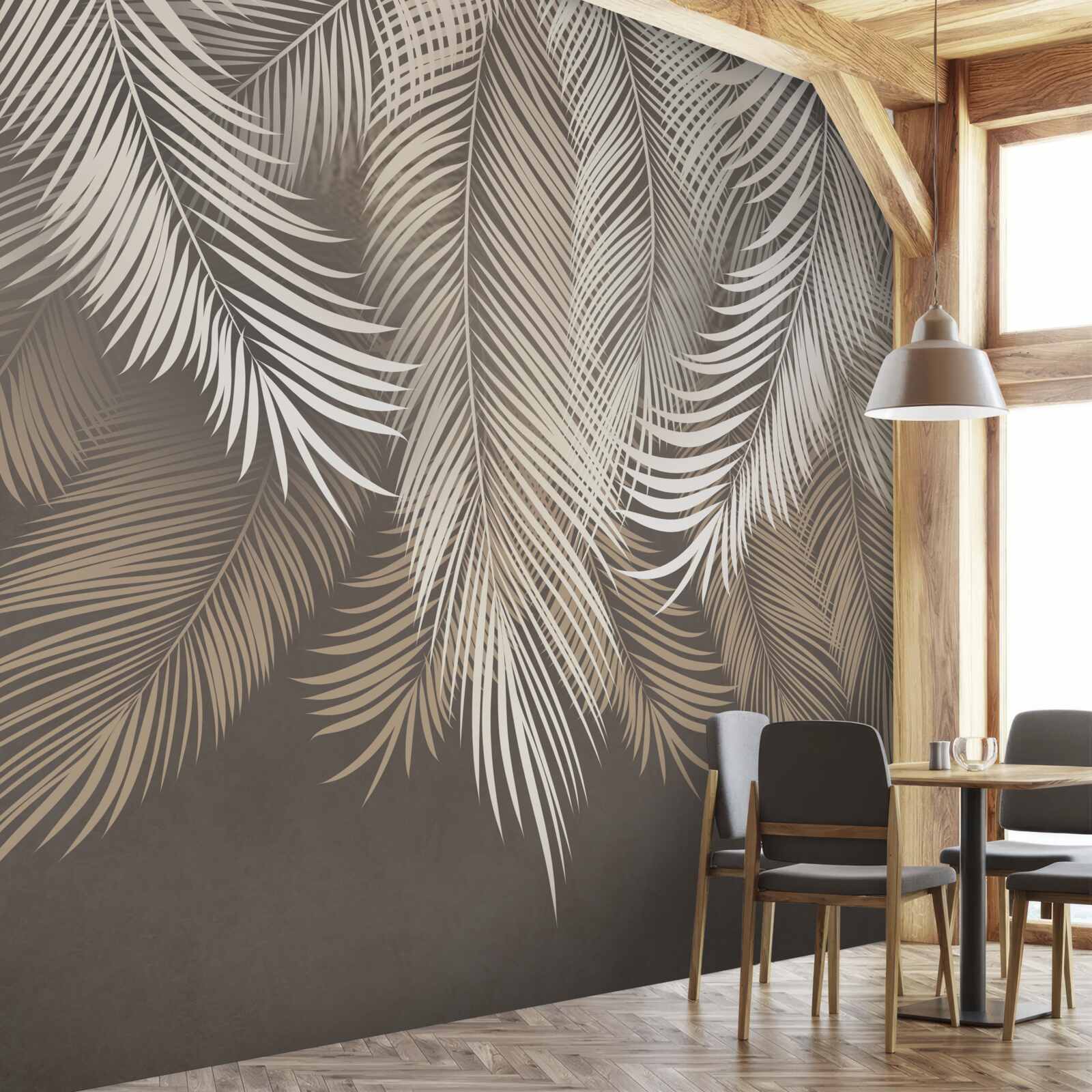 Fotobehang varenbladeren, langwerpig