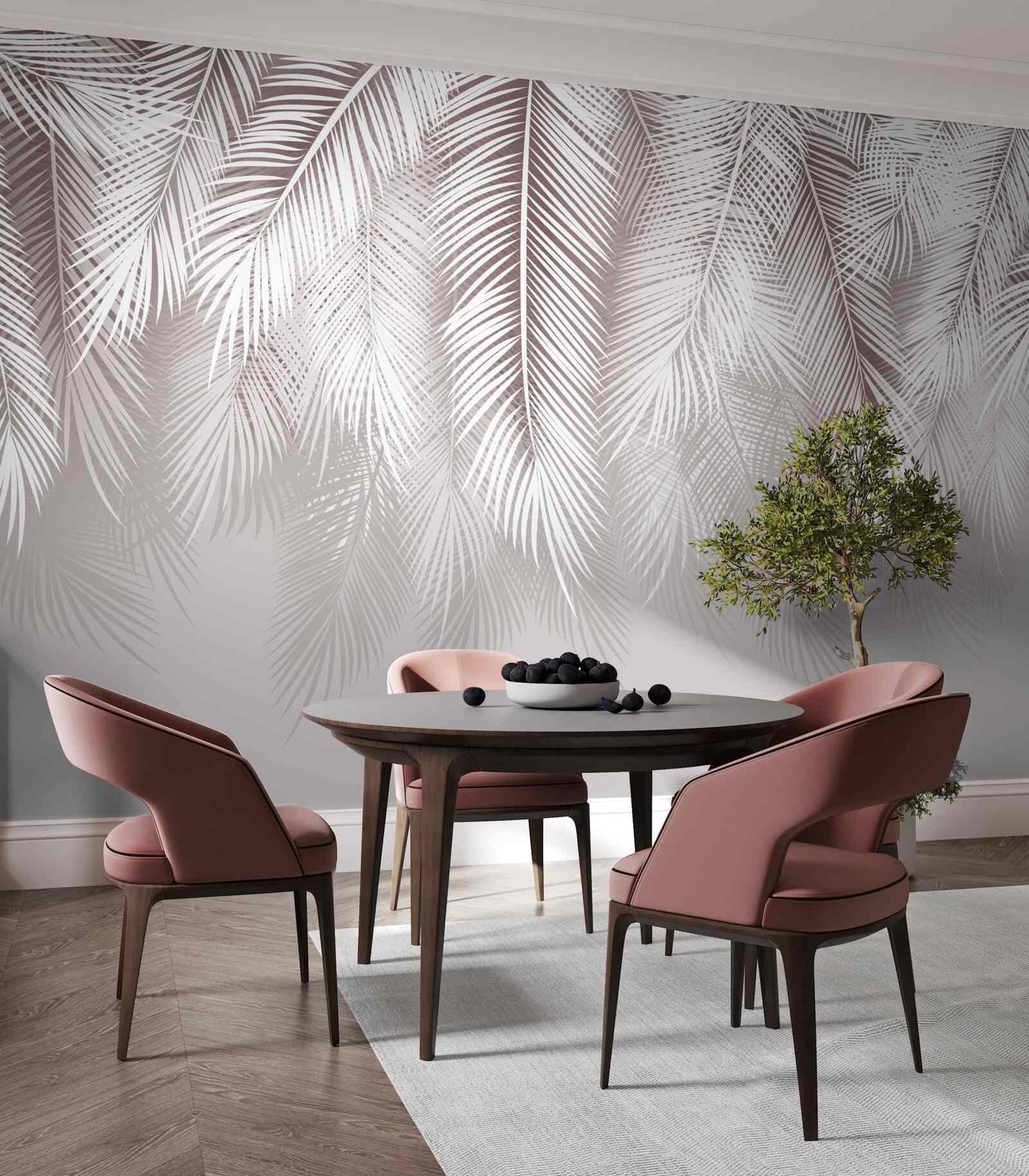 Fotobehang Sneeuwwitte veren die langzaam neerdalen