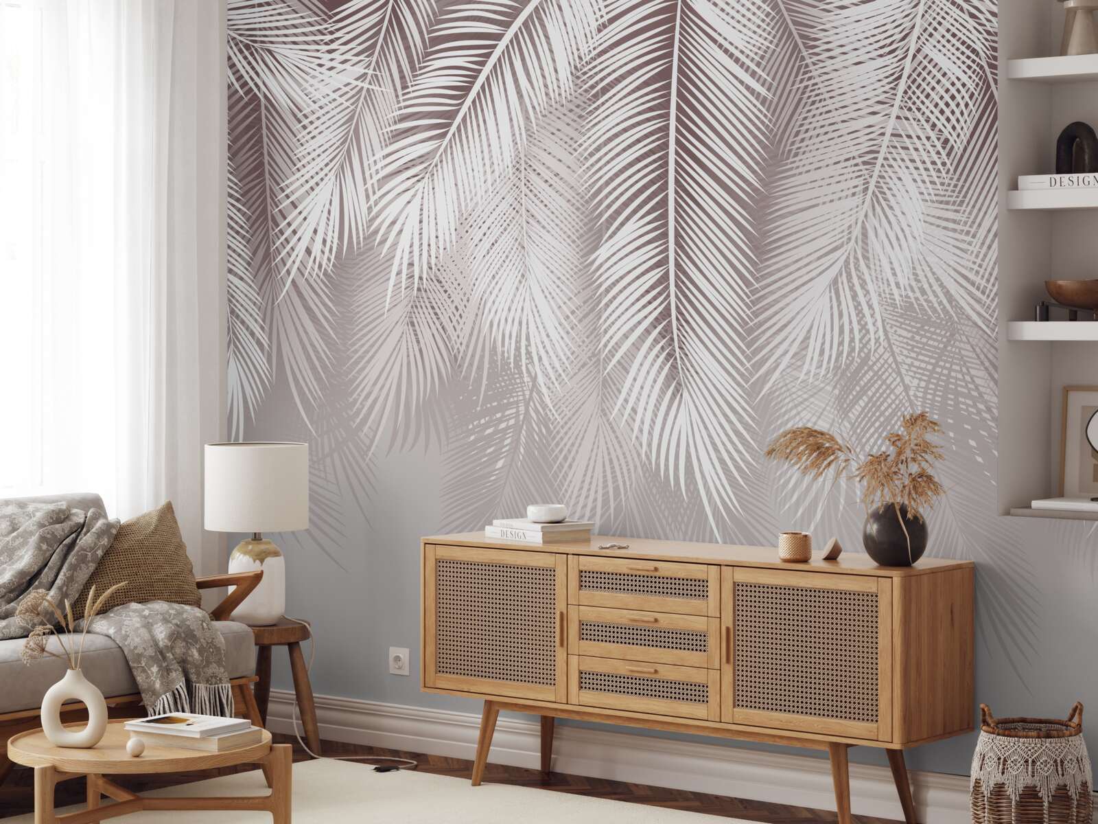 Fotobehang Sneeuwwitte veren die langzaam neerdalen