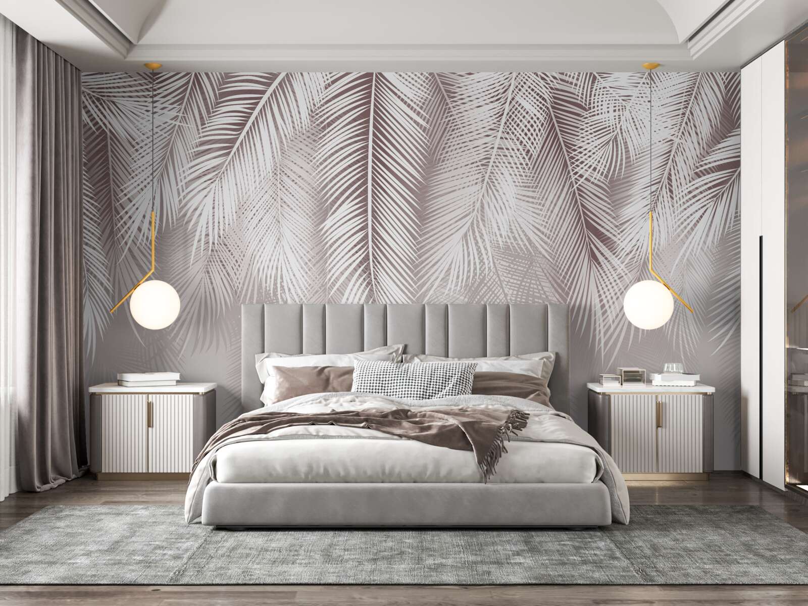 Fotobehang Sneeuwwitte veren die langzaam neerdalen