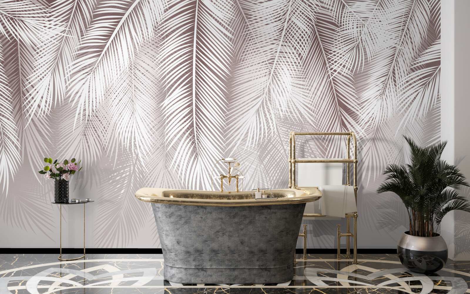 Fotobehang Sneeuwwitte veren die langzaam neerdalen