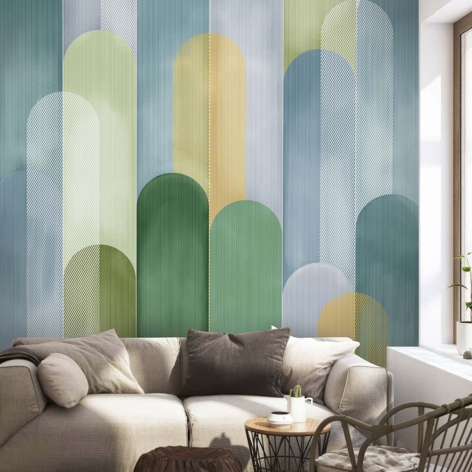 Fotobehang abstracte verticale lijnen