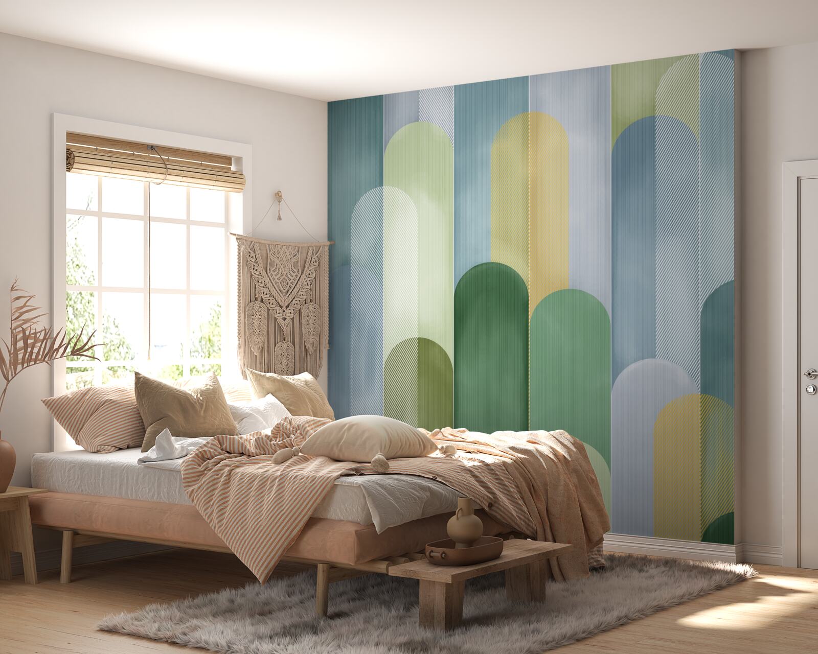 Fotobehang abstracte verticale lijnen