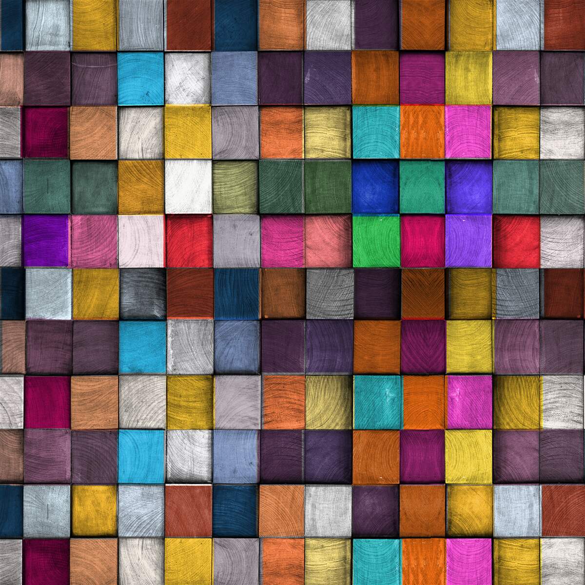 Fotobehang verzadigde veelkleurige vierkanten