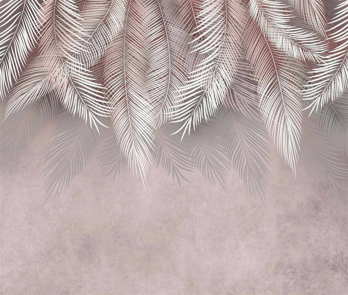 Fotobehang lichte varens die naar beneden hangen