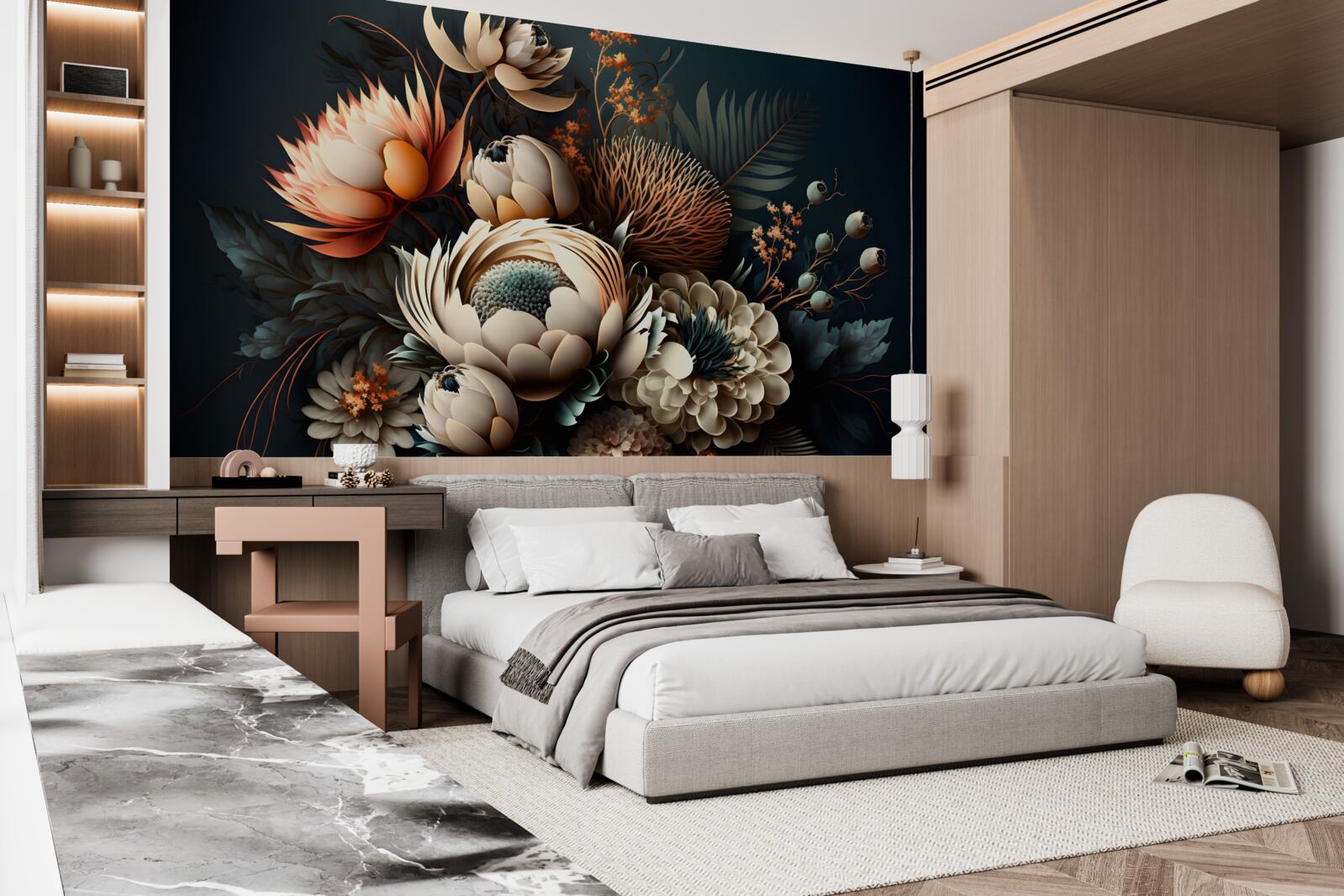 Fotobehang boeket herfstbloemen