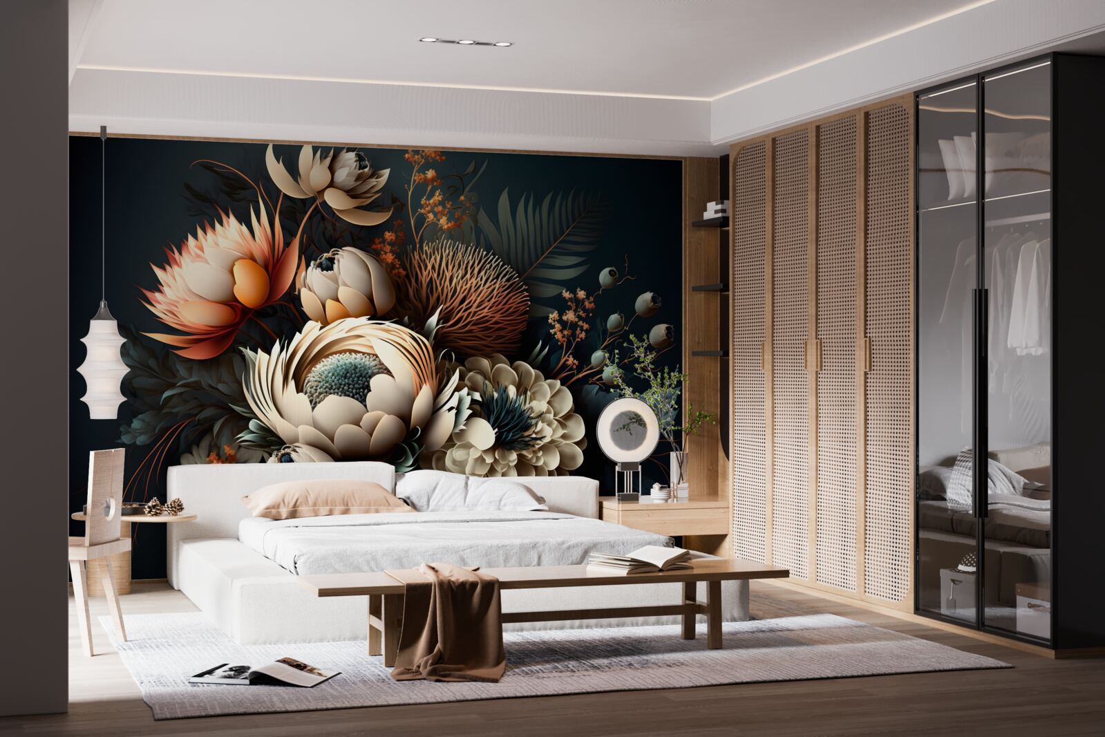 Fotobehang boeket herfstbloemen