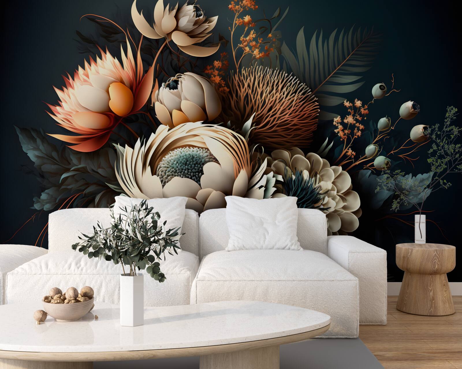 Fotobehang boeket herfstbloemen