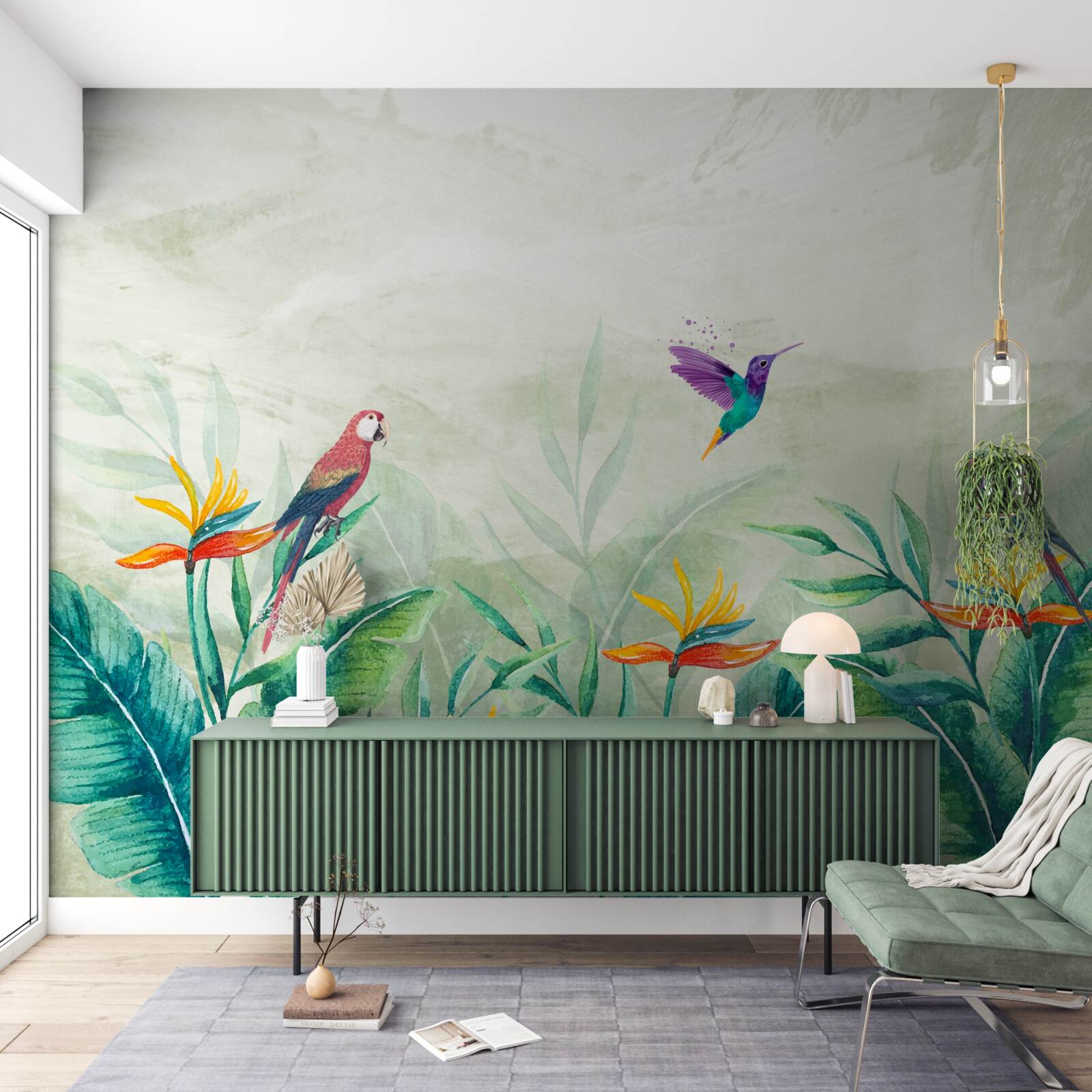 Fotobehang vogels verheugen zich in de ochtend