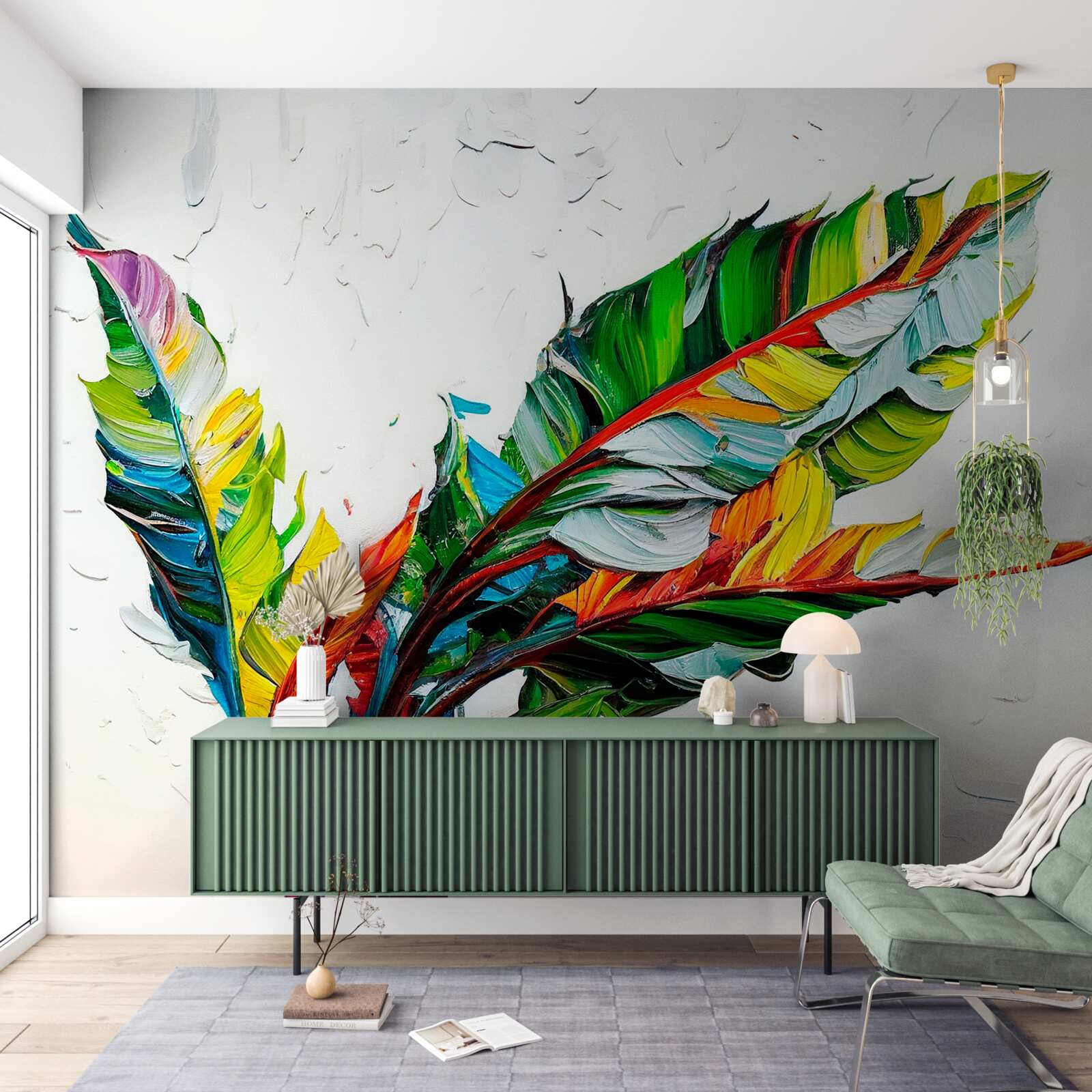 Fotobehang lakens geverfd in felle kleuren