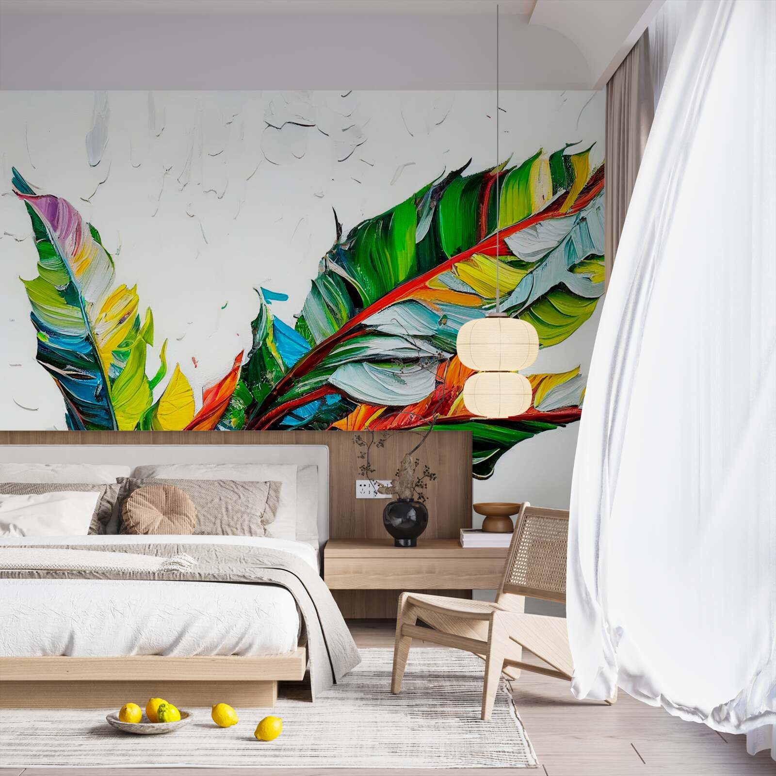 Fotobehang lakens geverfd in felle kleuren