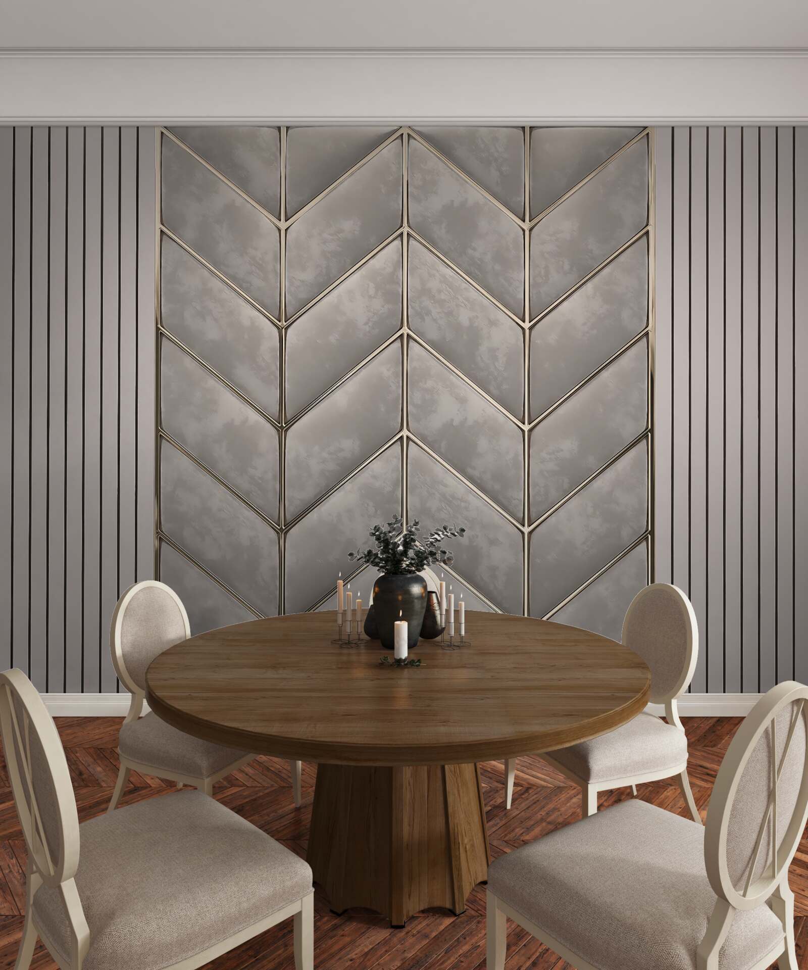 Fotobehang grijs-gouden textuur