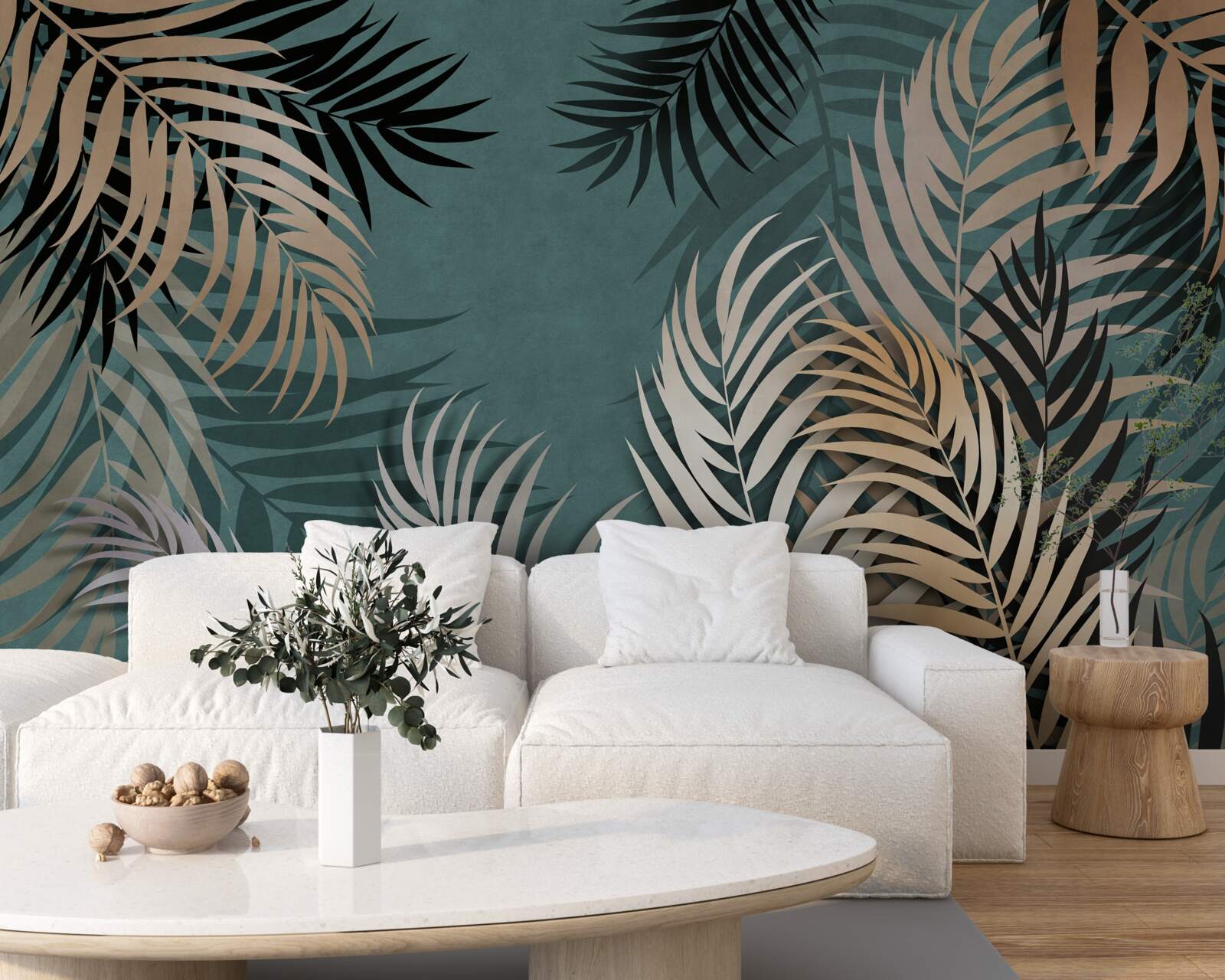 Fotobehang gouden varen bij nacht