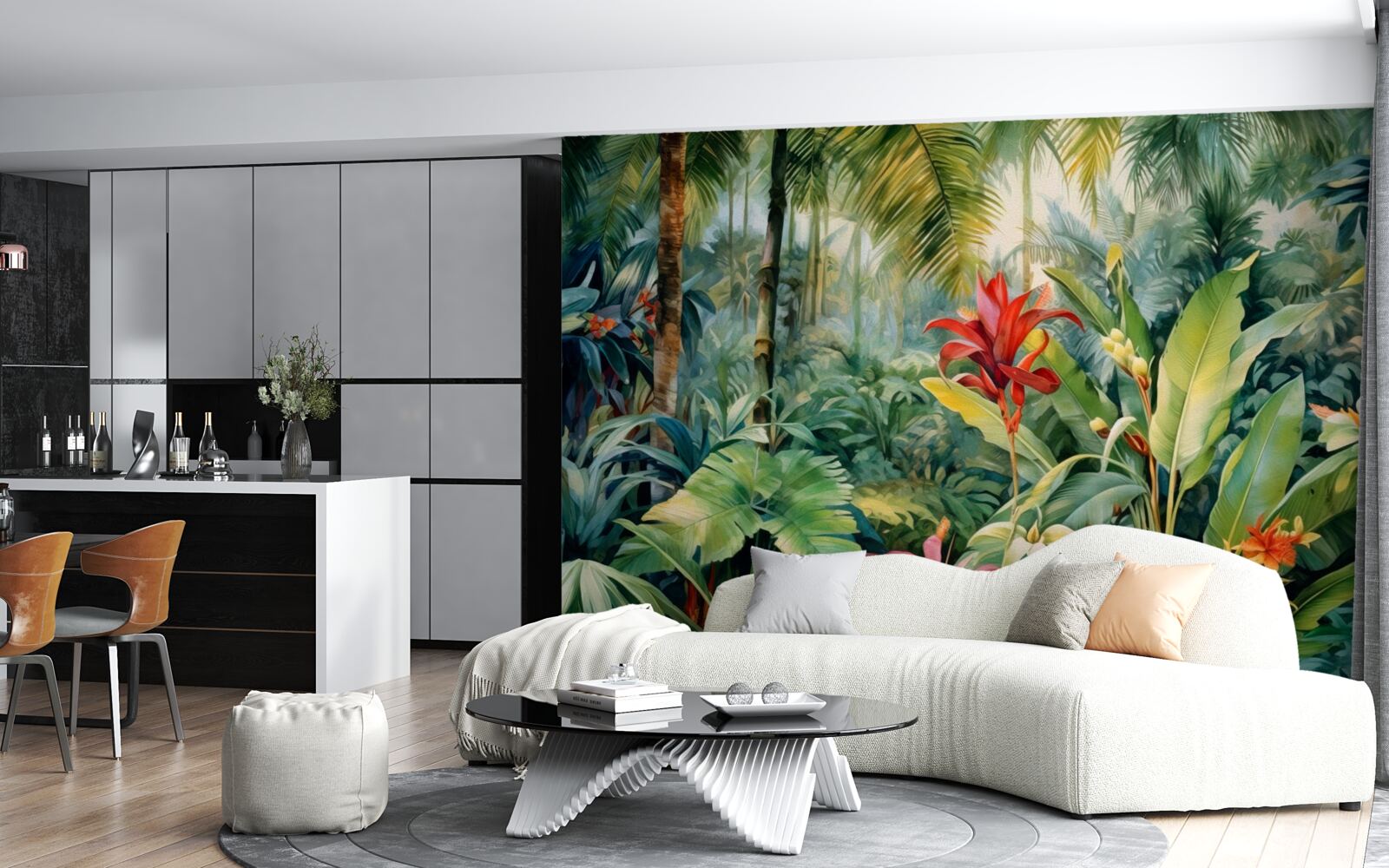 Fotobehang ongelooflijke verscheidenheid aan tropische flora