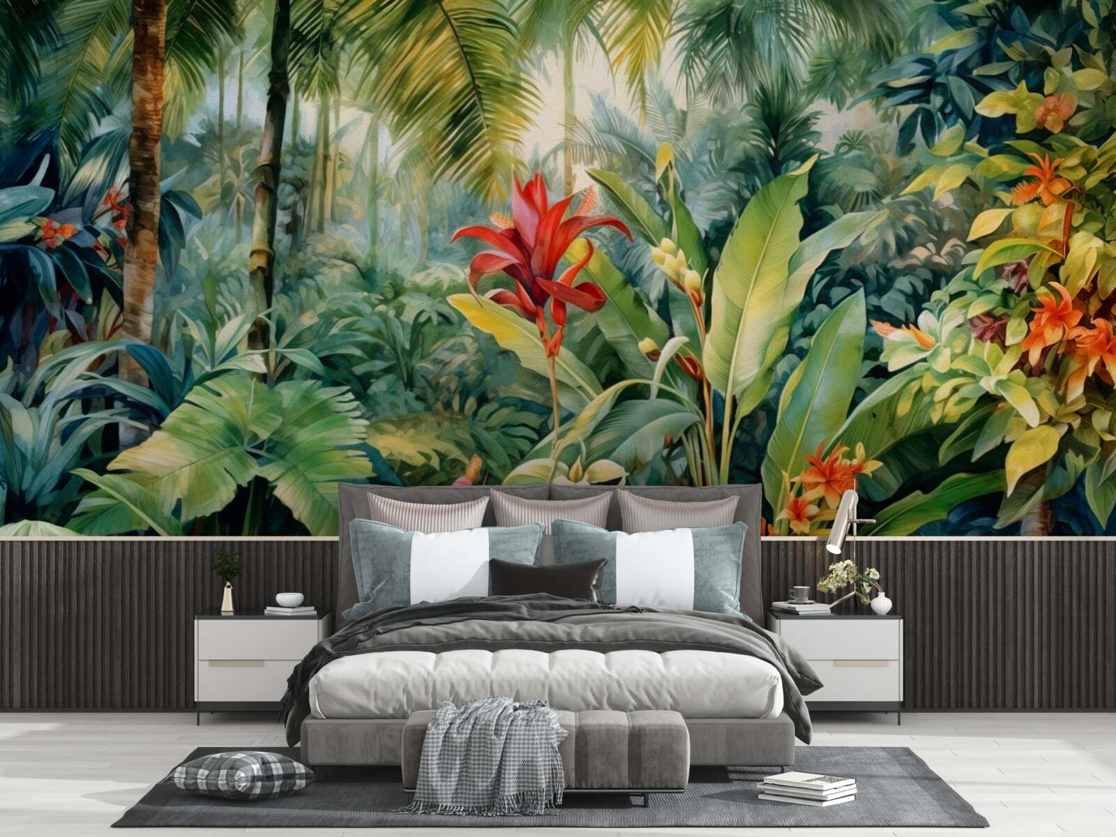 Fotobehang ongelooflijke verscheidenheid aan tropische flora