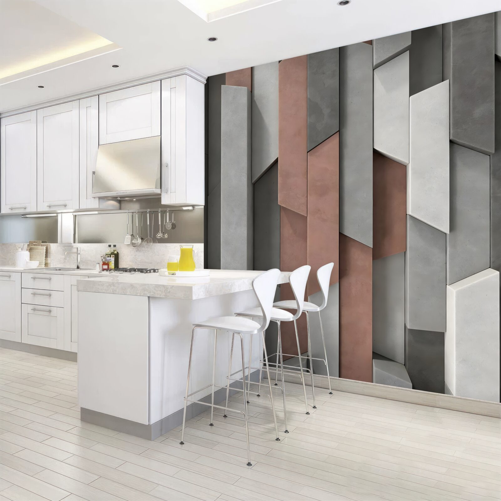 Fotobehang verticale vormen met volume