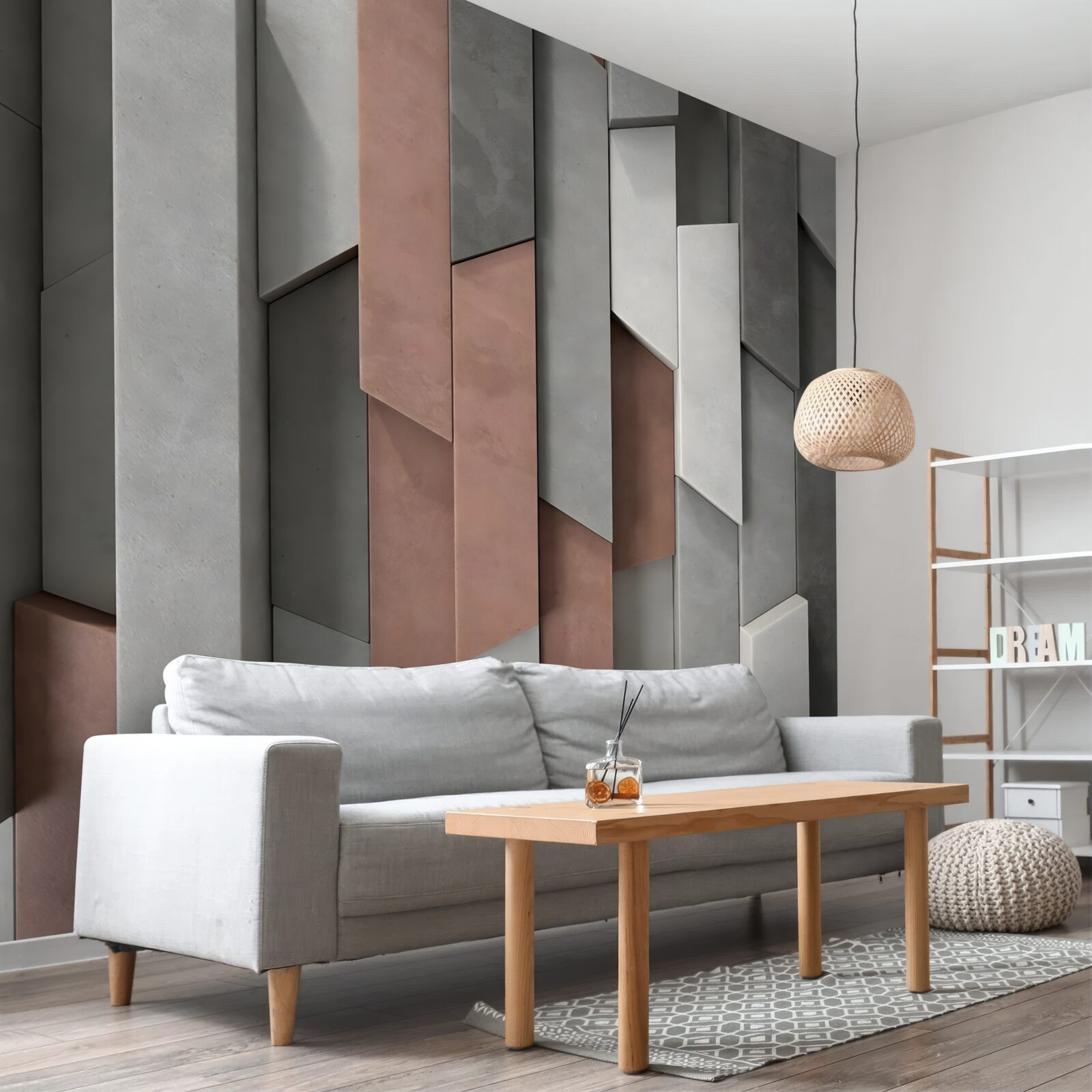 Fotobehang verticale vormen met volume